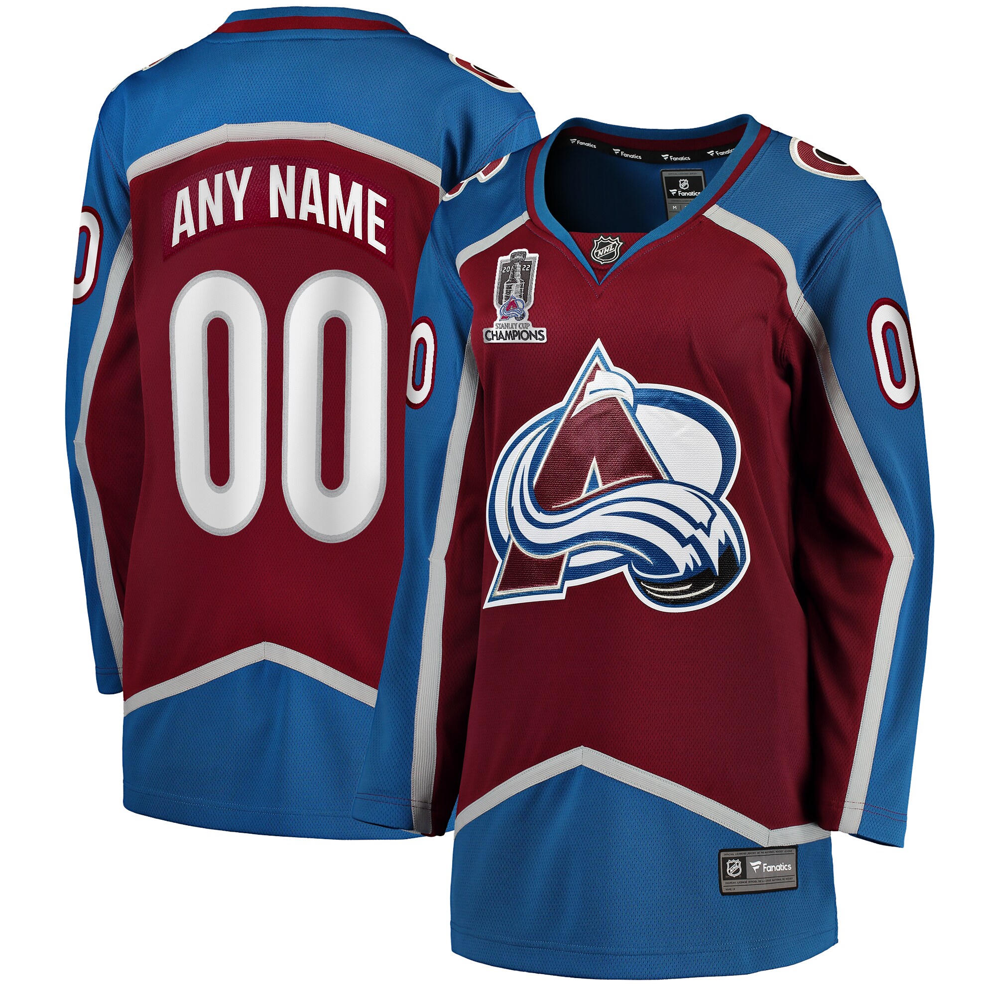 customizable Fanatics Avalanche Burgundy Jersey - Fanatics Avalanche
