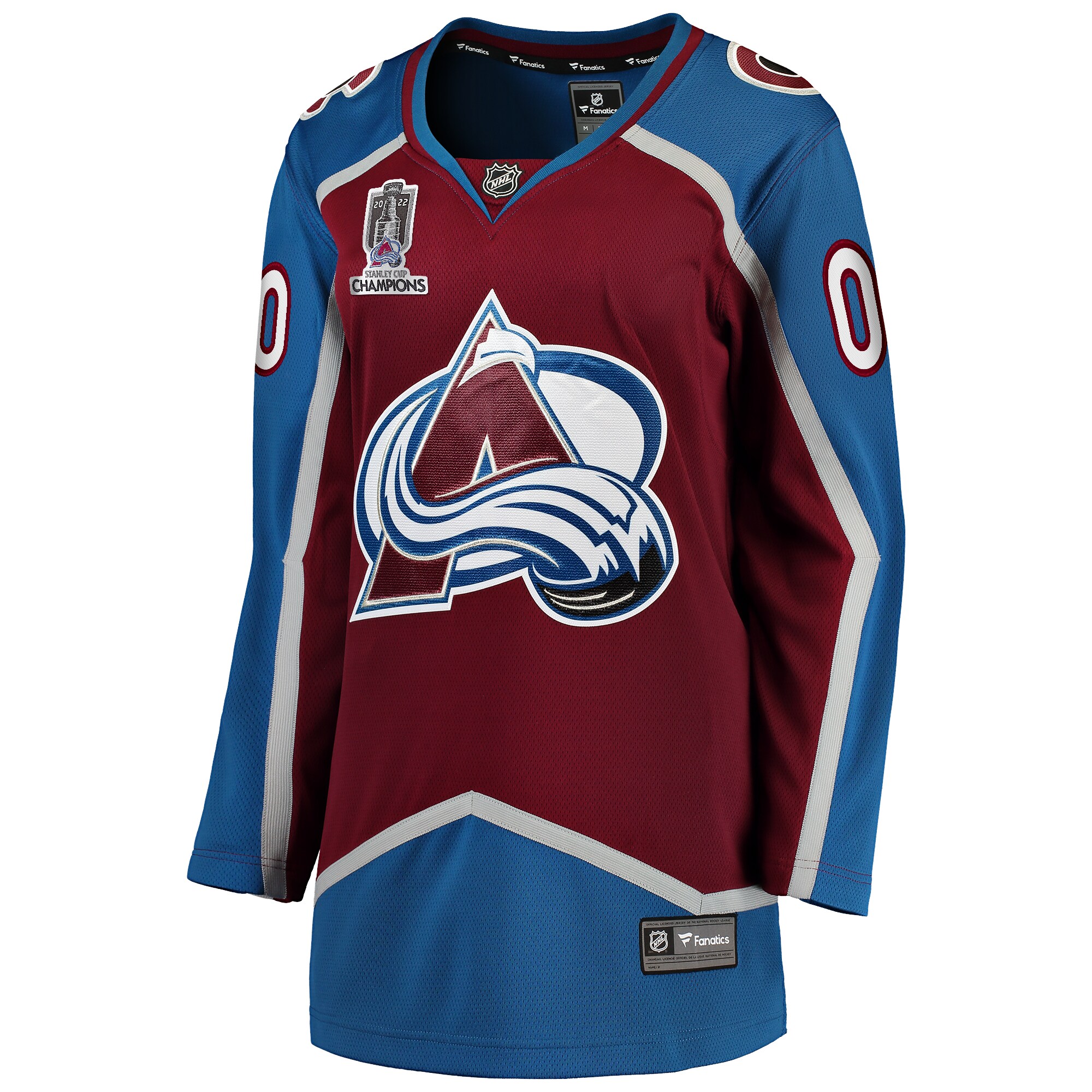 Alternative view of customizable Fanatics Avalanche Burgundy Jersey - Fanatics Avalanche