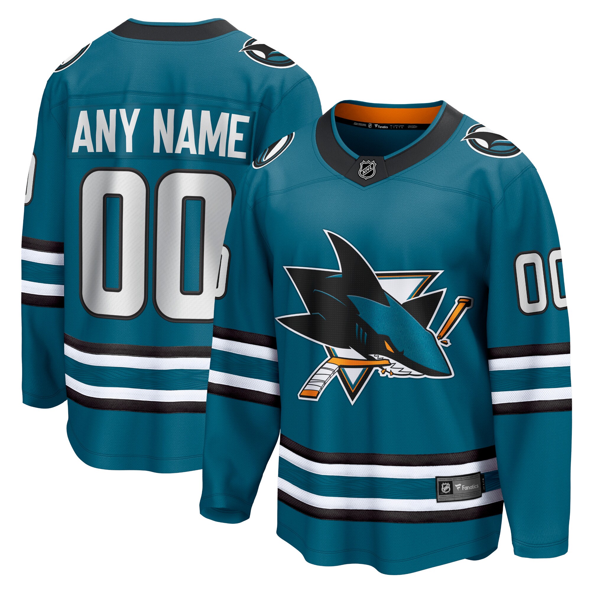 customizable Fanatics Sharks Teal Jersey - Fanatics Sharks Teal Jersey