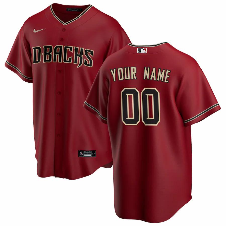 D-backs Custom Maroon Jersey - Nike - Personalized MLB