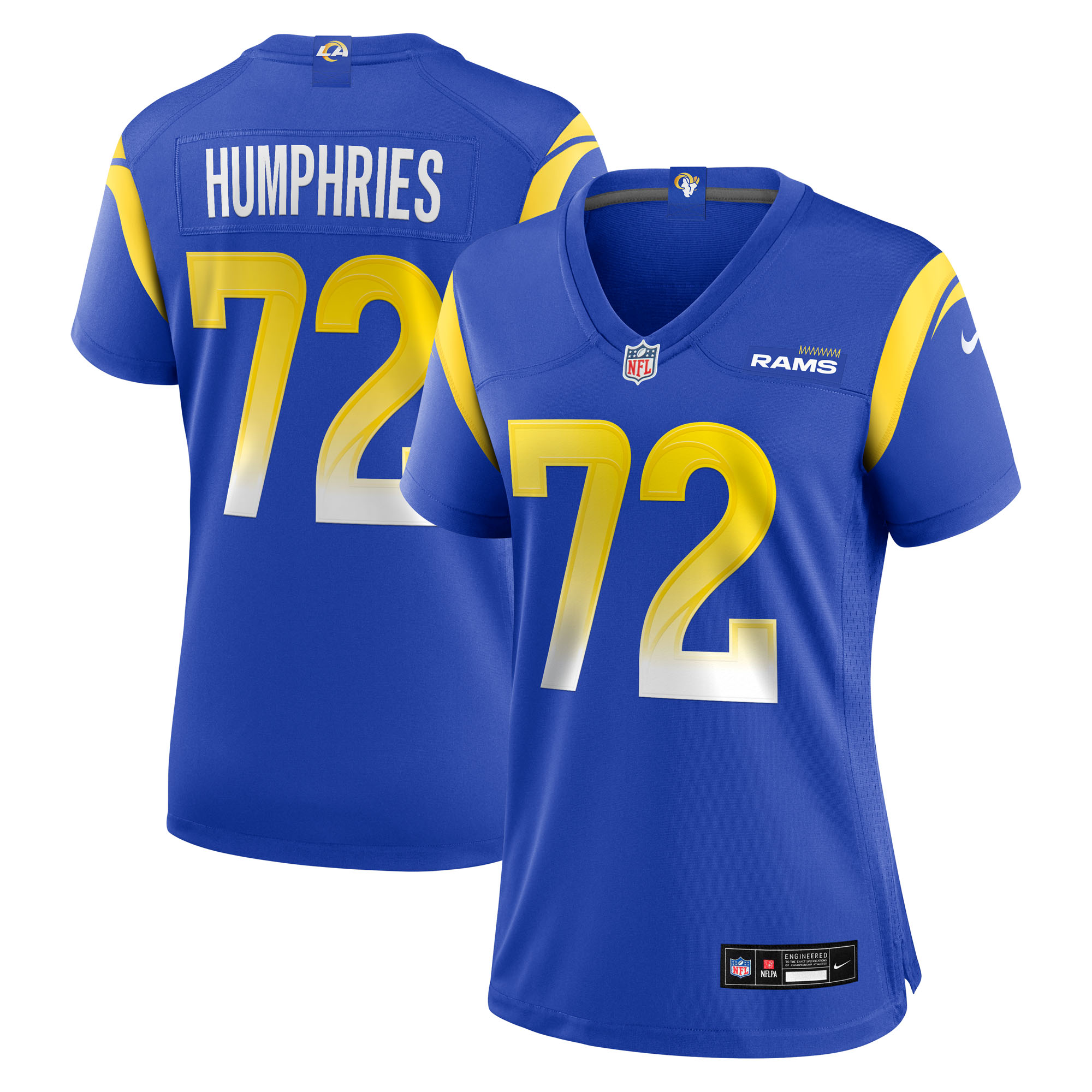 D.J. Humphries Los Angeles Rams Women's Team Game Jersey - Royal