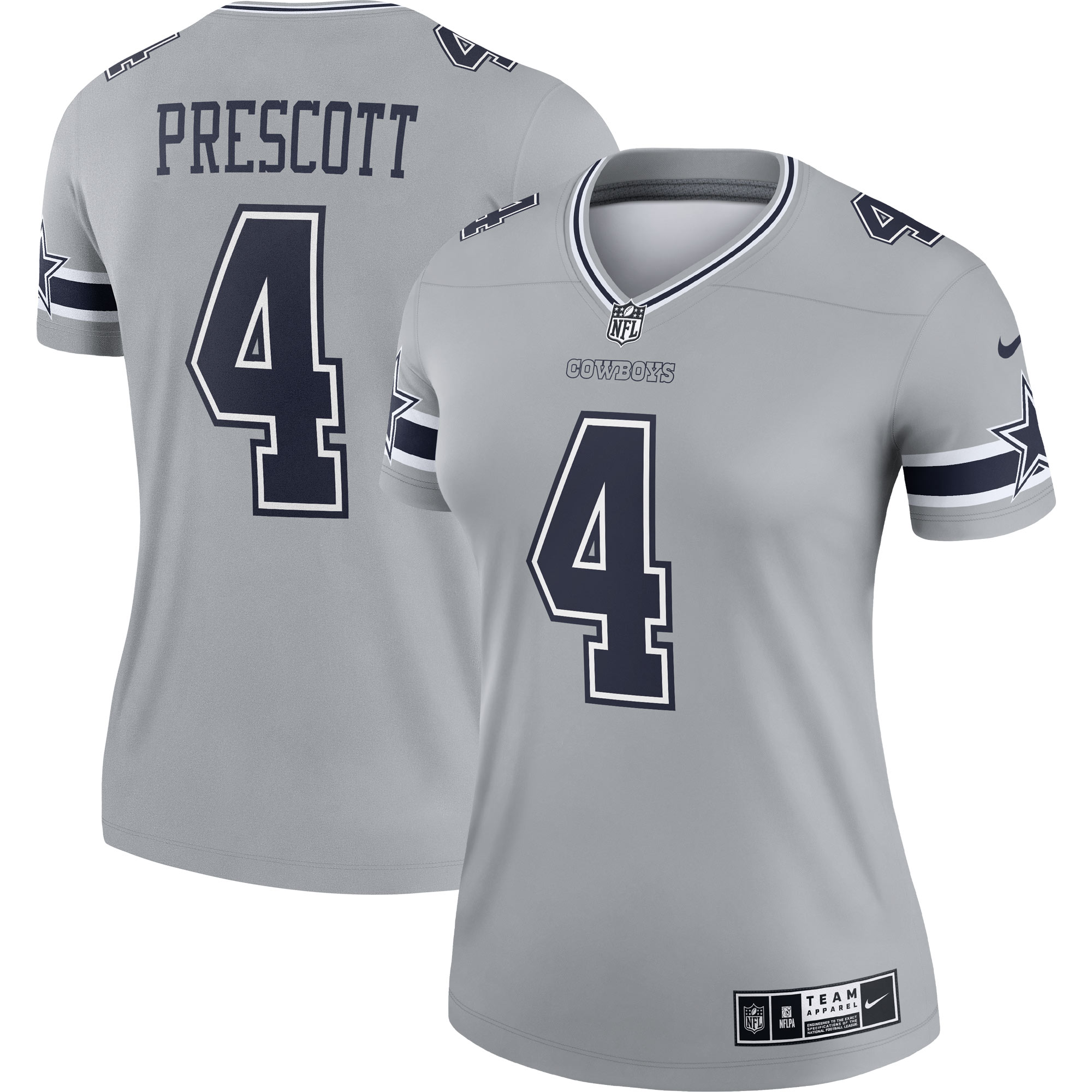 Dak Prescott Dallas Cowboys Women's Legend Player Performance Top - Gray