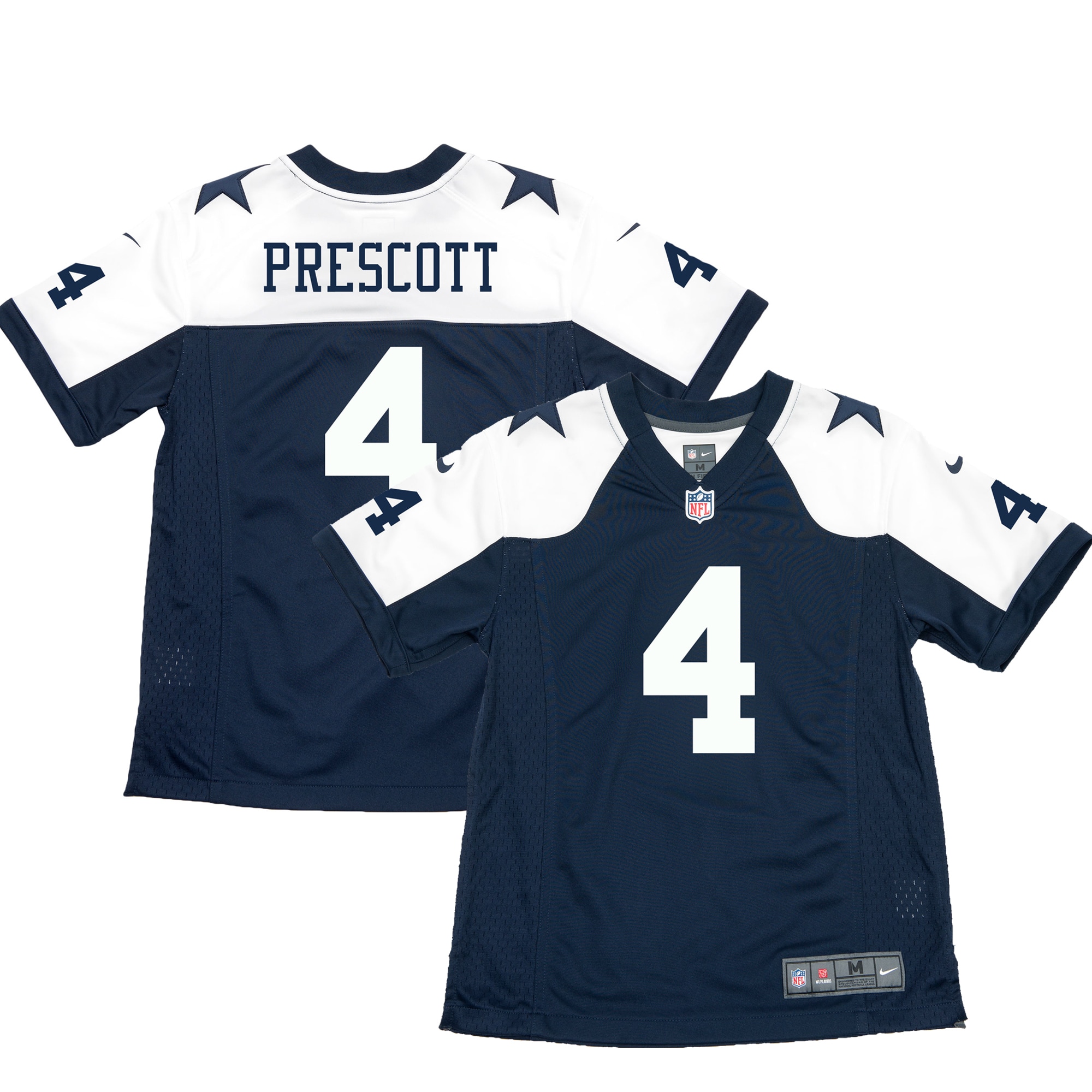 Dak Prescott Dallas Cowboys Youth Throwback Game Jersey