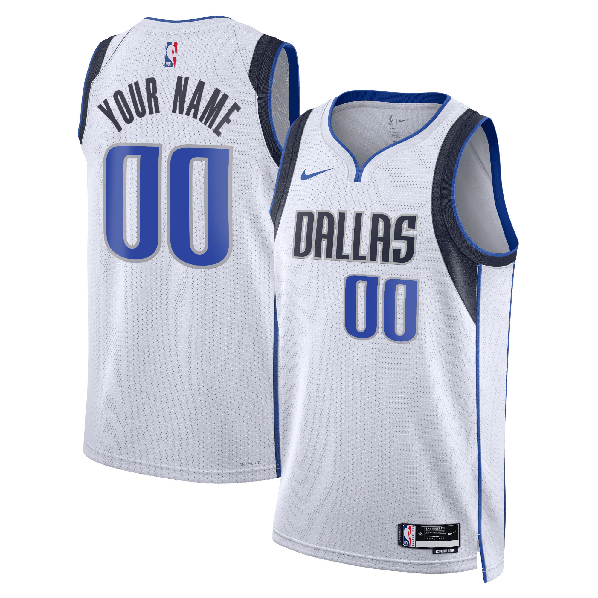 Dallas Mavericks Custom Jersey - Nike Dallas Mavericks White