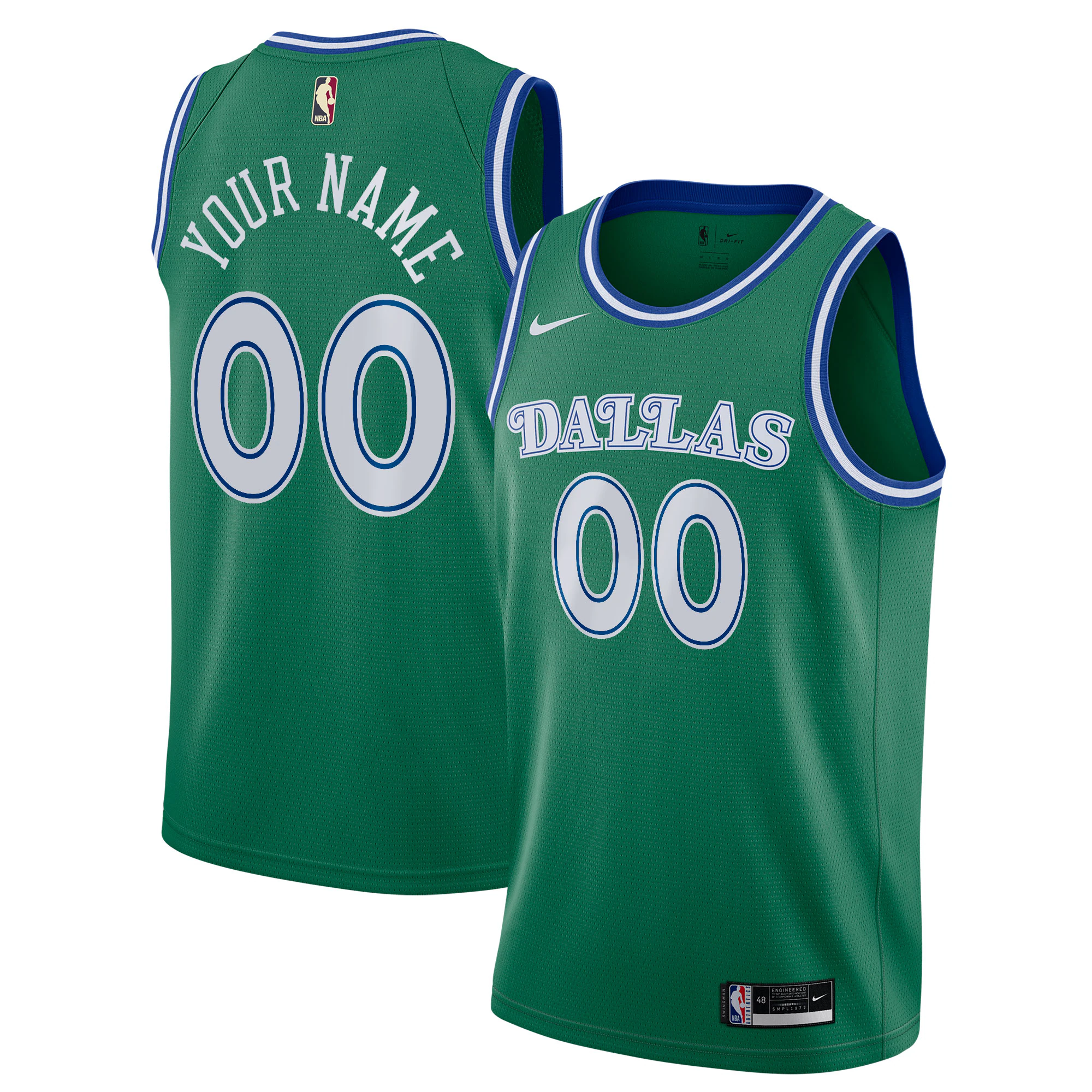 Dallas Mavericks Green Custom Jersey - Nike - Statement Edition