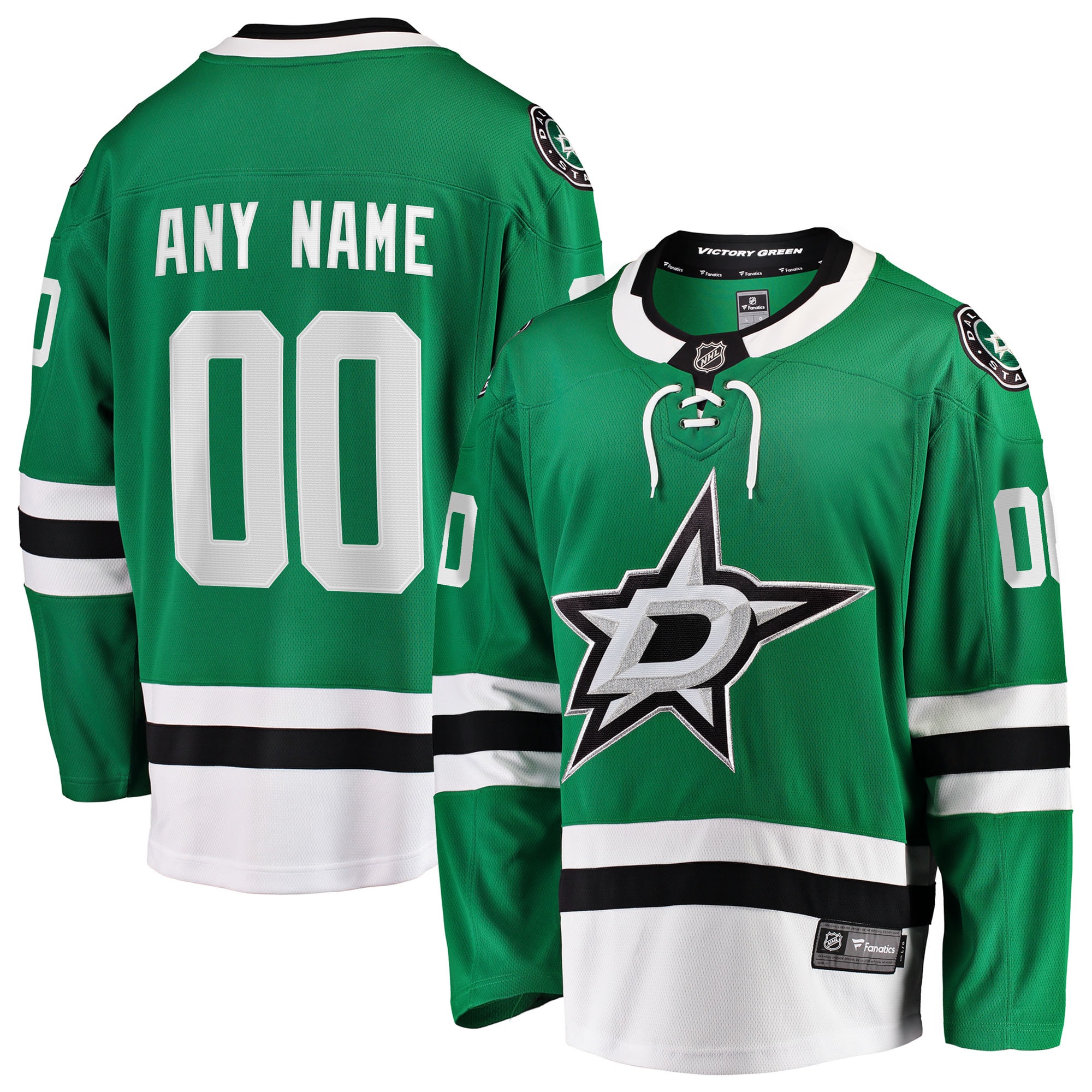 Dallas Stars Fanatics Home Breakaway Custom Jersey - Green