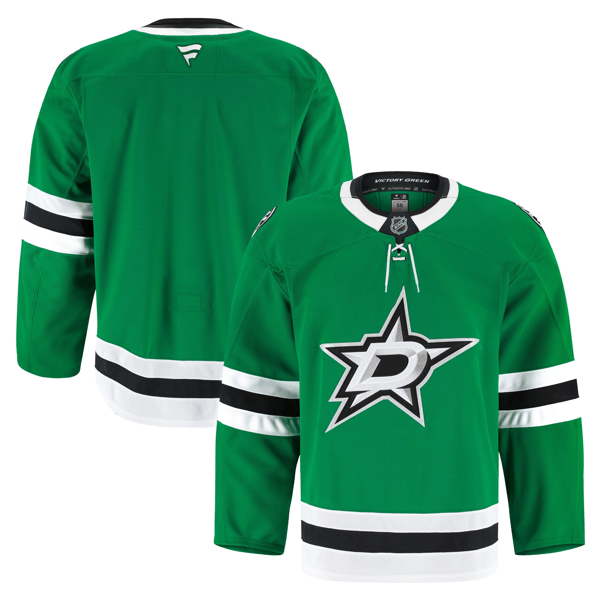 Dallas Stars Fanatics Home Pro Jersey - Kelly Green