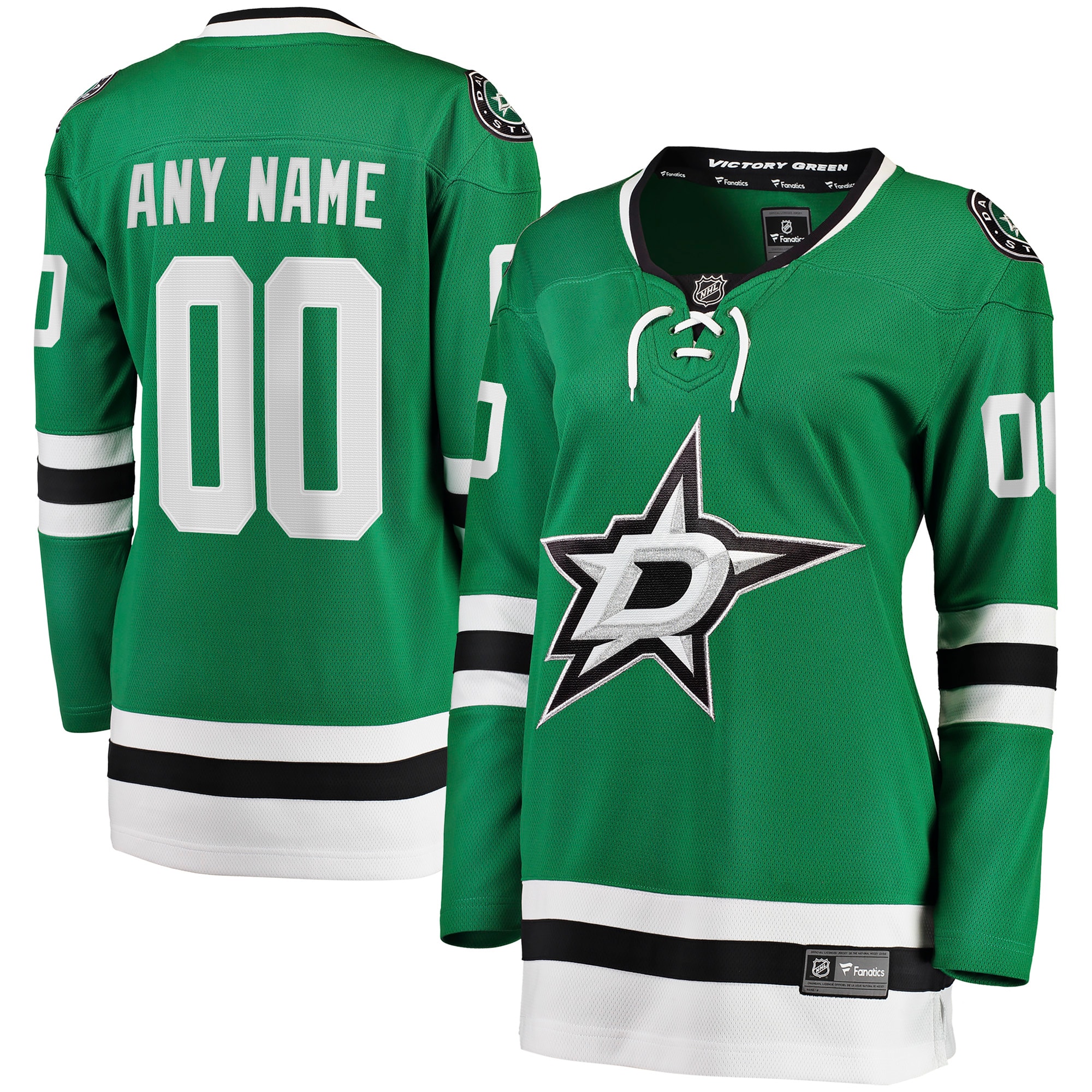 Dallas Stars Fanatics Women's Home Breakaway Custom Jersey - Green