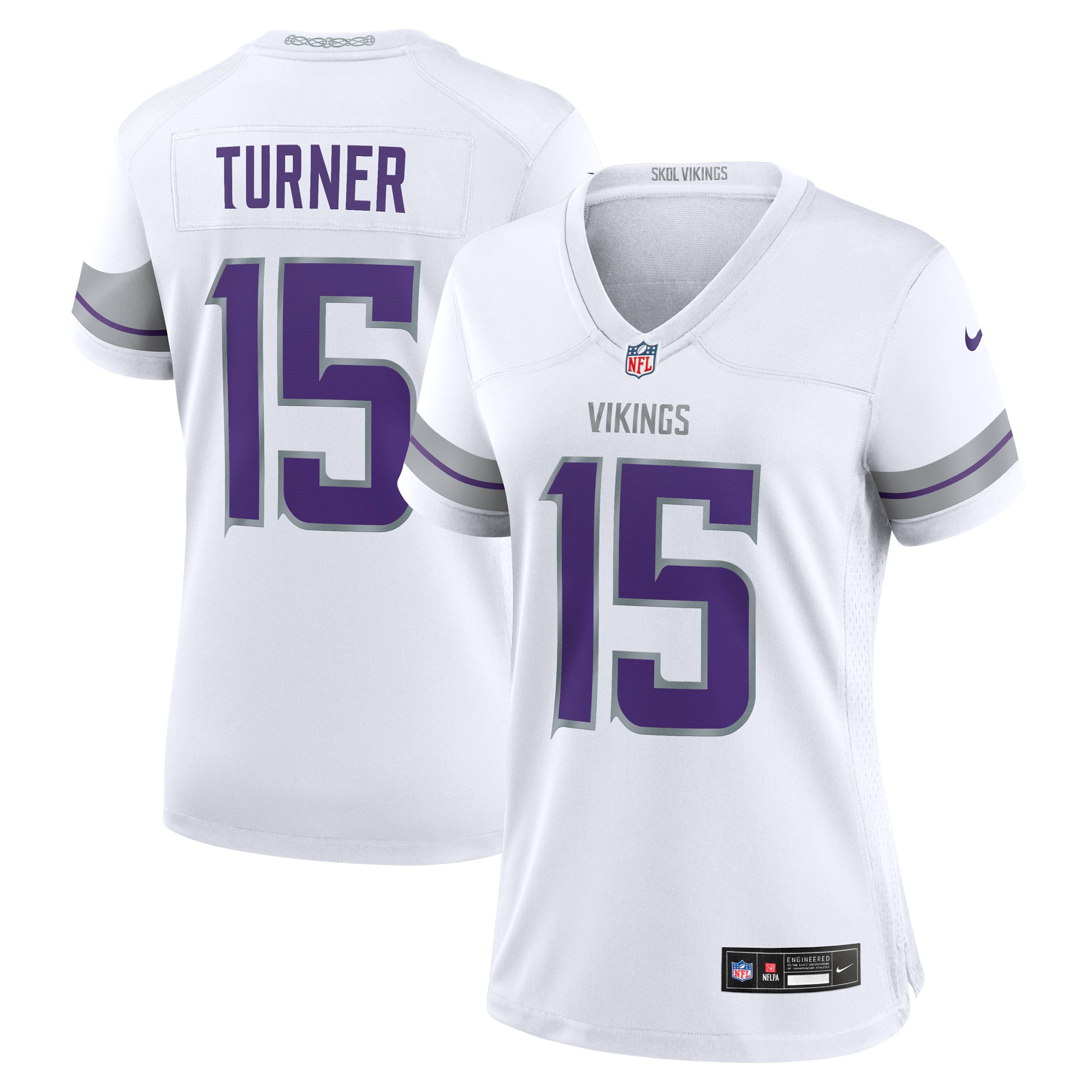 Dallas Turner Minnesota Vikings Women's Alternate Game Jersey - White