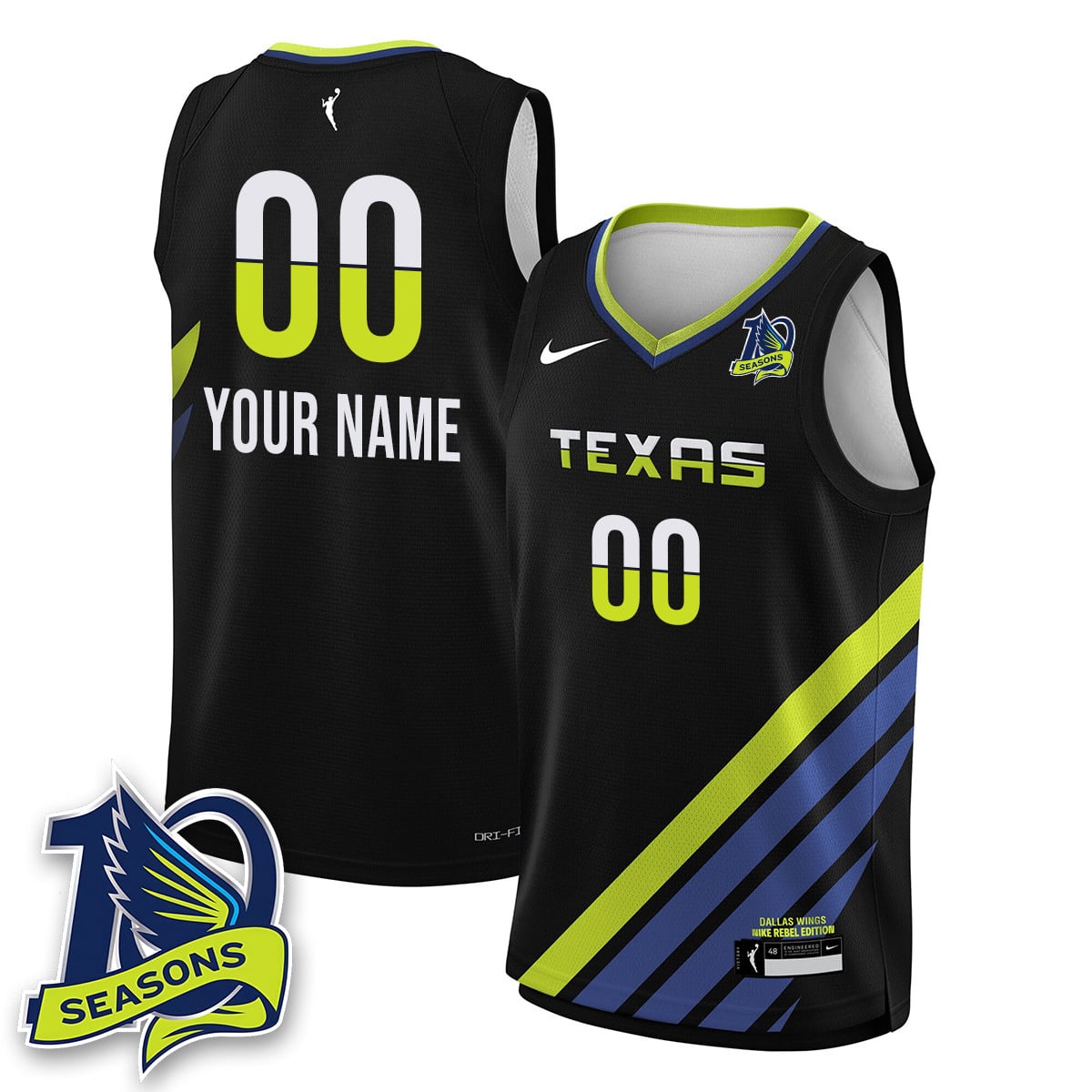 Dallas Wings Rebel Jersey - Nike Dallas Wings Rebel Edition Jersey