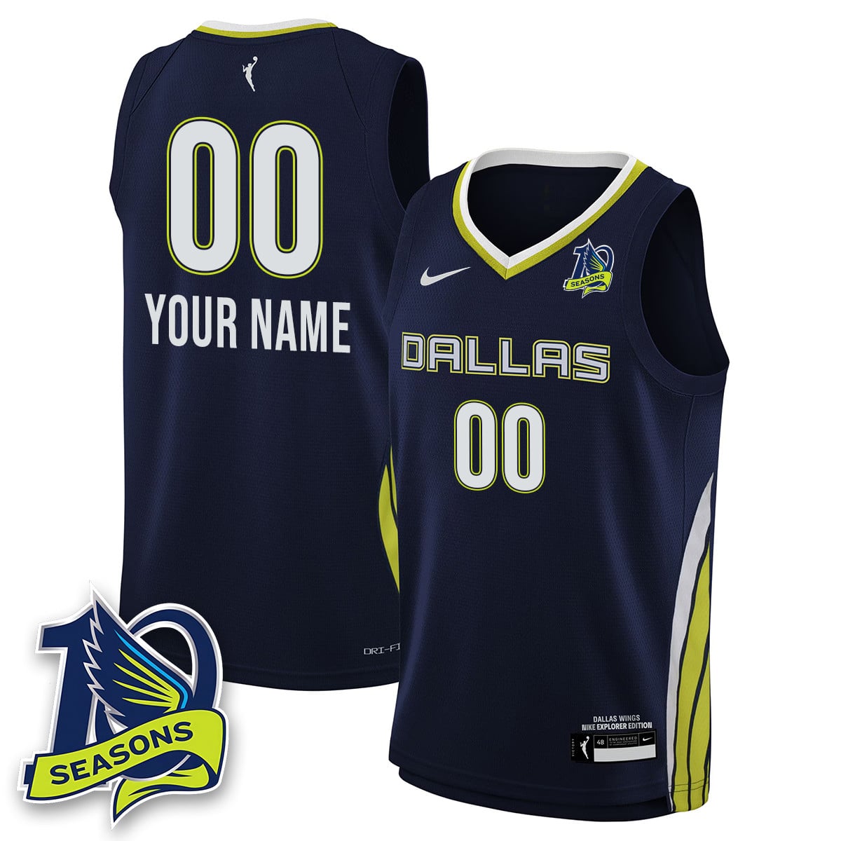 Alternative view of Dallas Wings Rebel Jersey - Nike Dallas Wings Rebel Edition Jersey