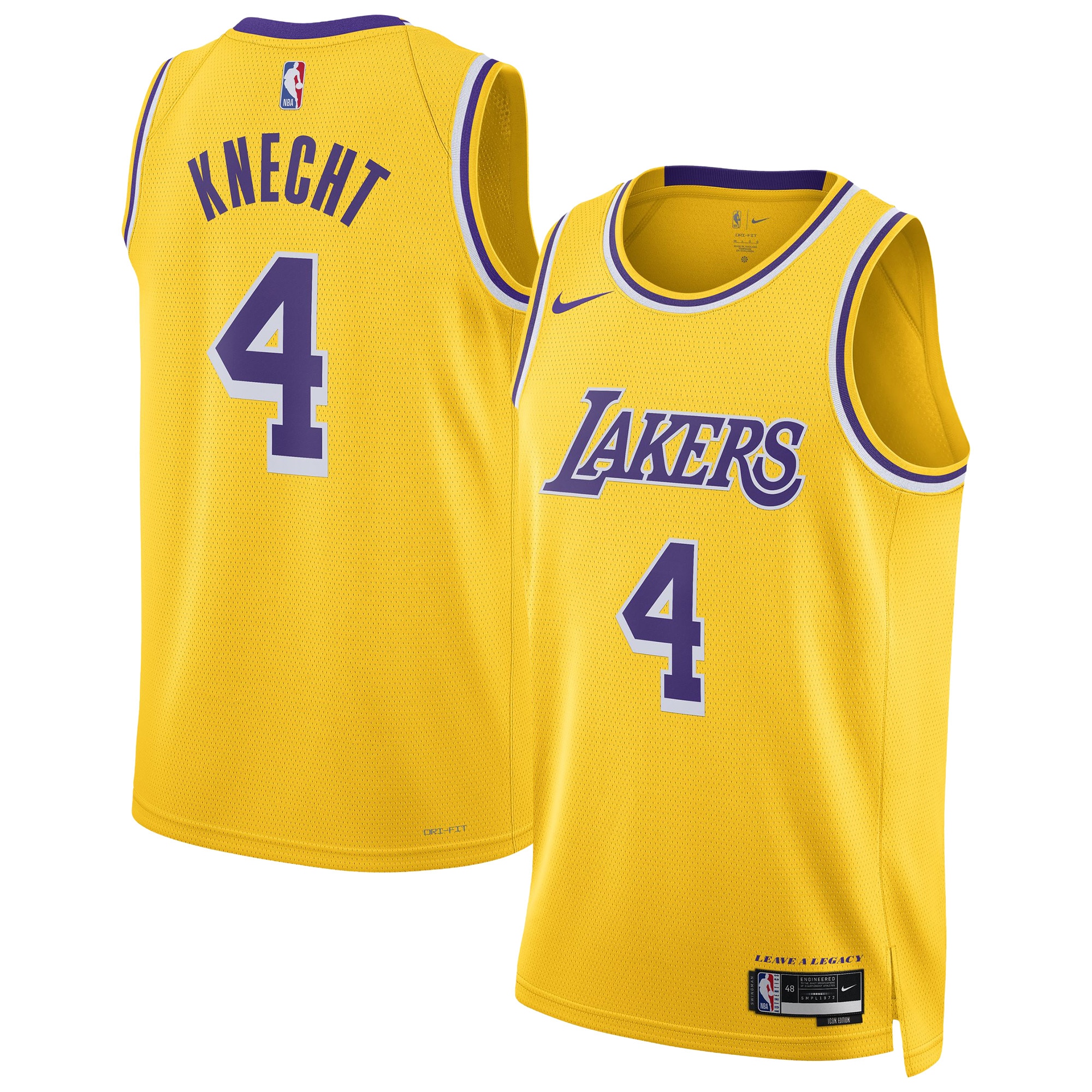 Dalton Knecht Los Angeles Lakers Unisex Swingman Jersey - Gold