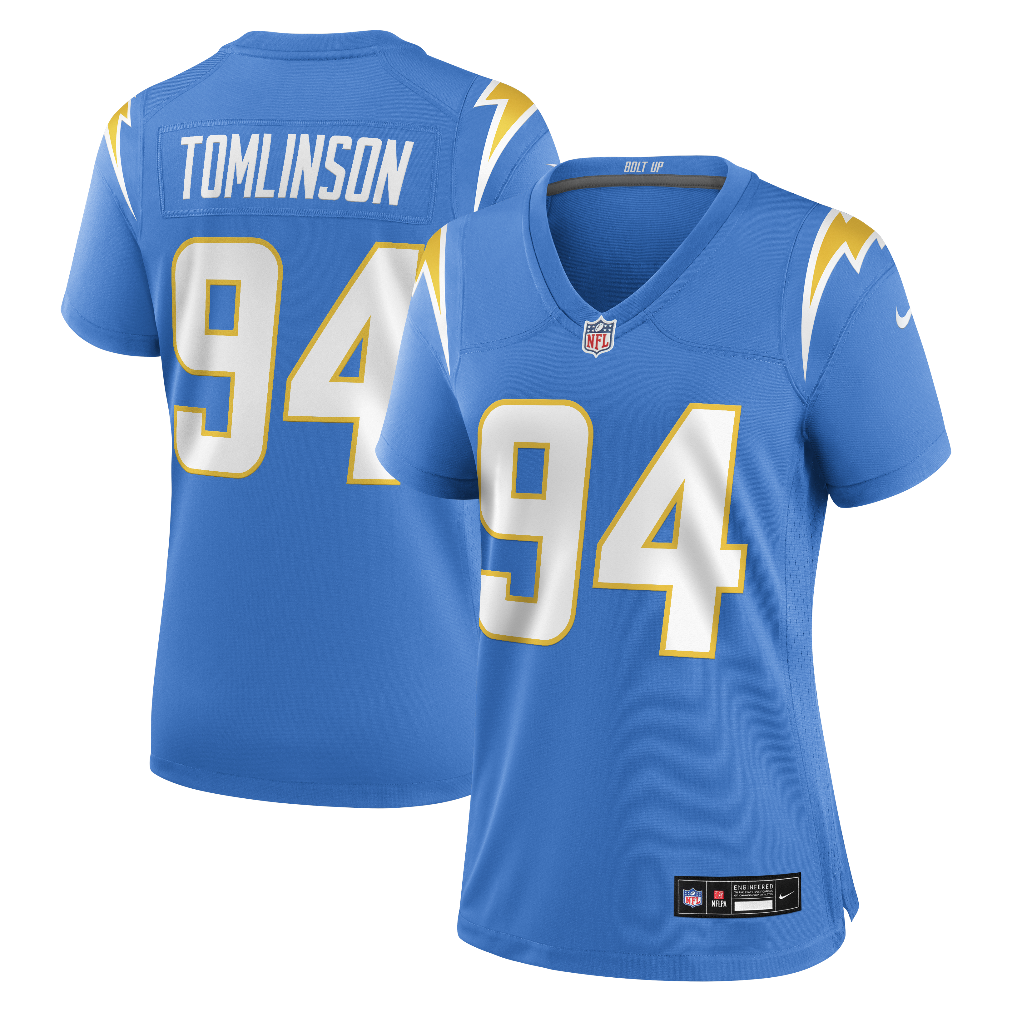 Dalvin Tomlinson Los Angeles Chargers Women's Team Game Jersey - Powder Blue
