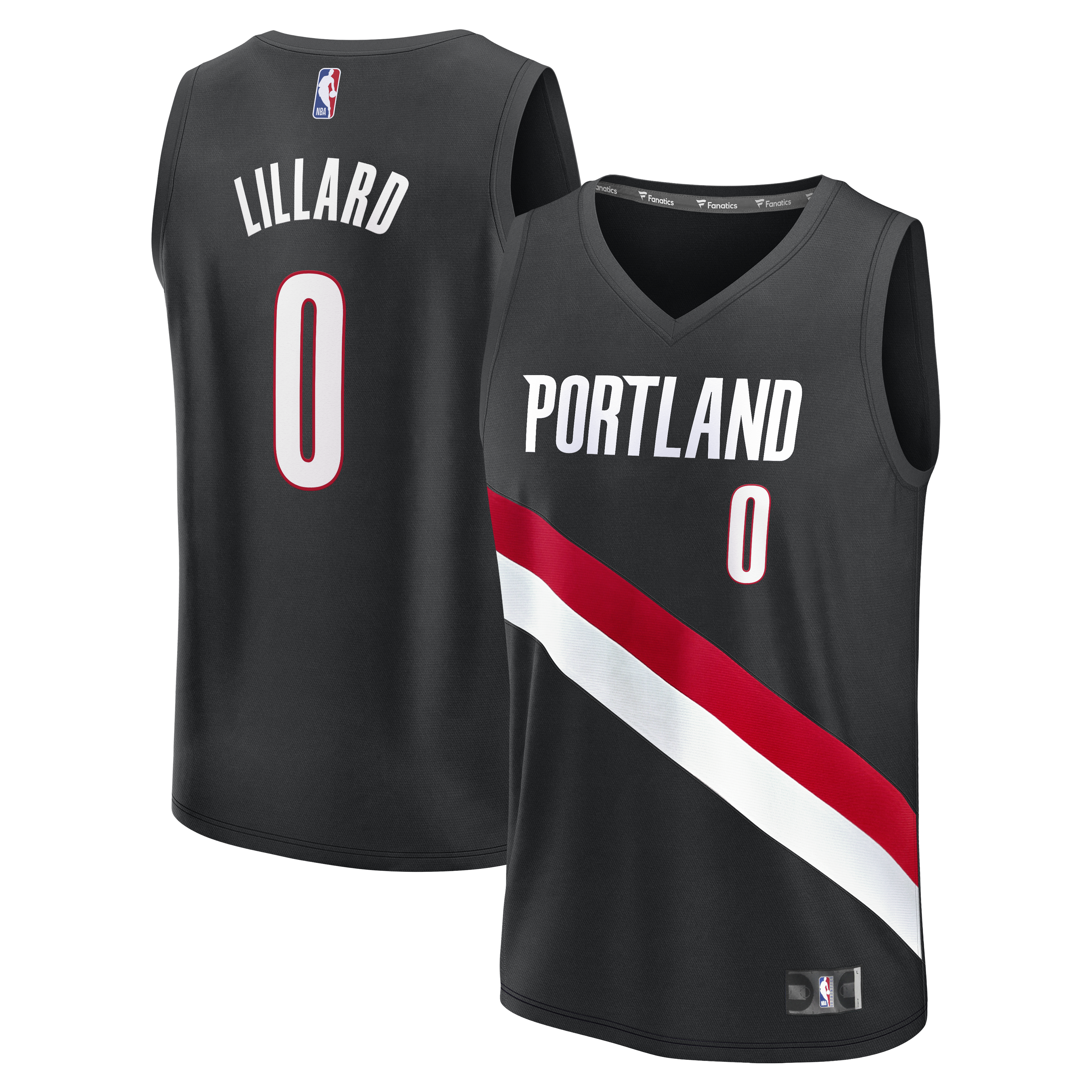Damian Lillard Portland Trail Blazers Fanatics Youth Fast Break Jersey - Black - Icon Edition