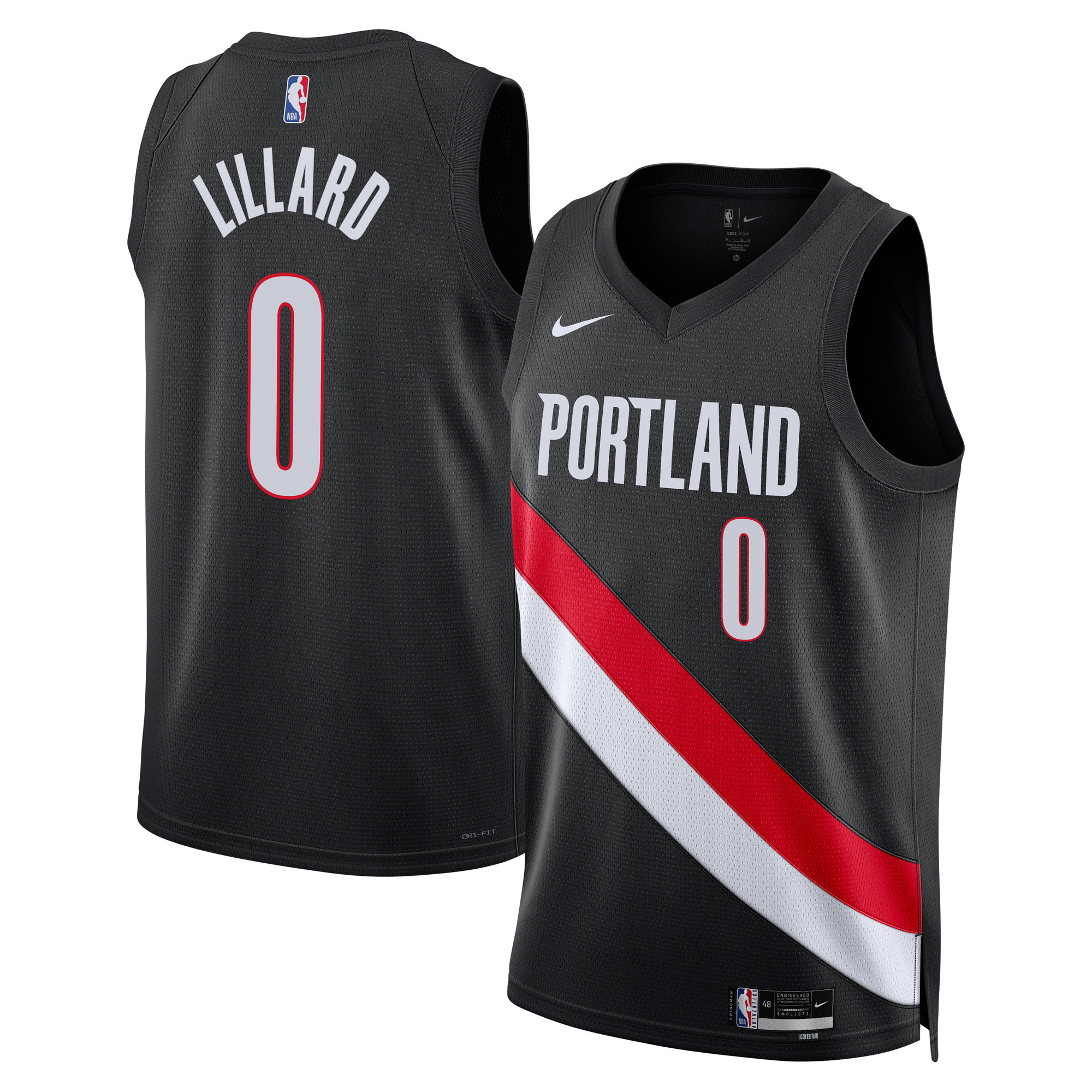 Damian Lillard Portland Trail Blazers Unisex Swingman Jersey - Icon Edition - Black