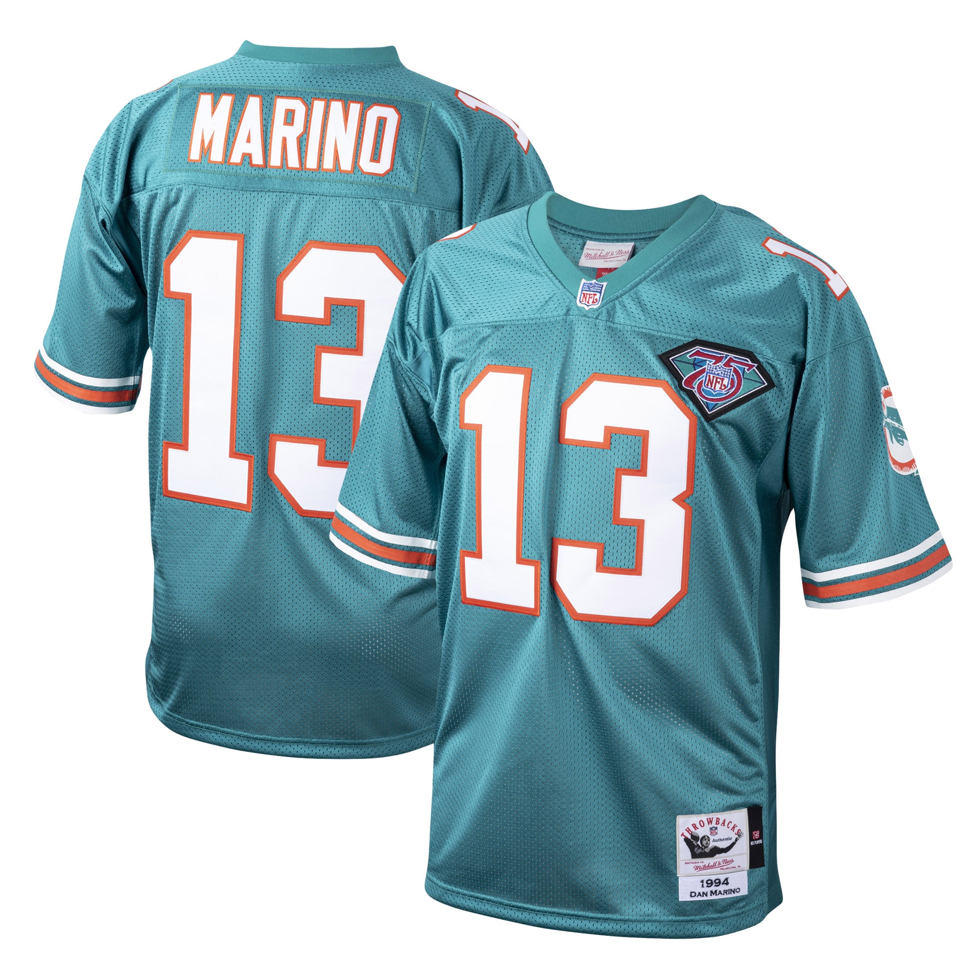Dan Marino Miami Dolphins 1994 Throwback Retired Player Jersey - Aqua