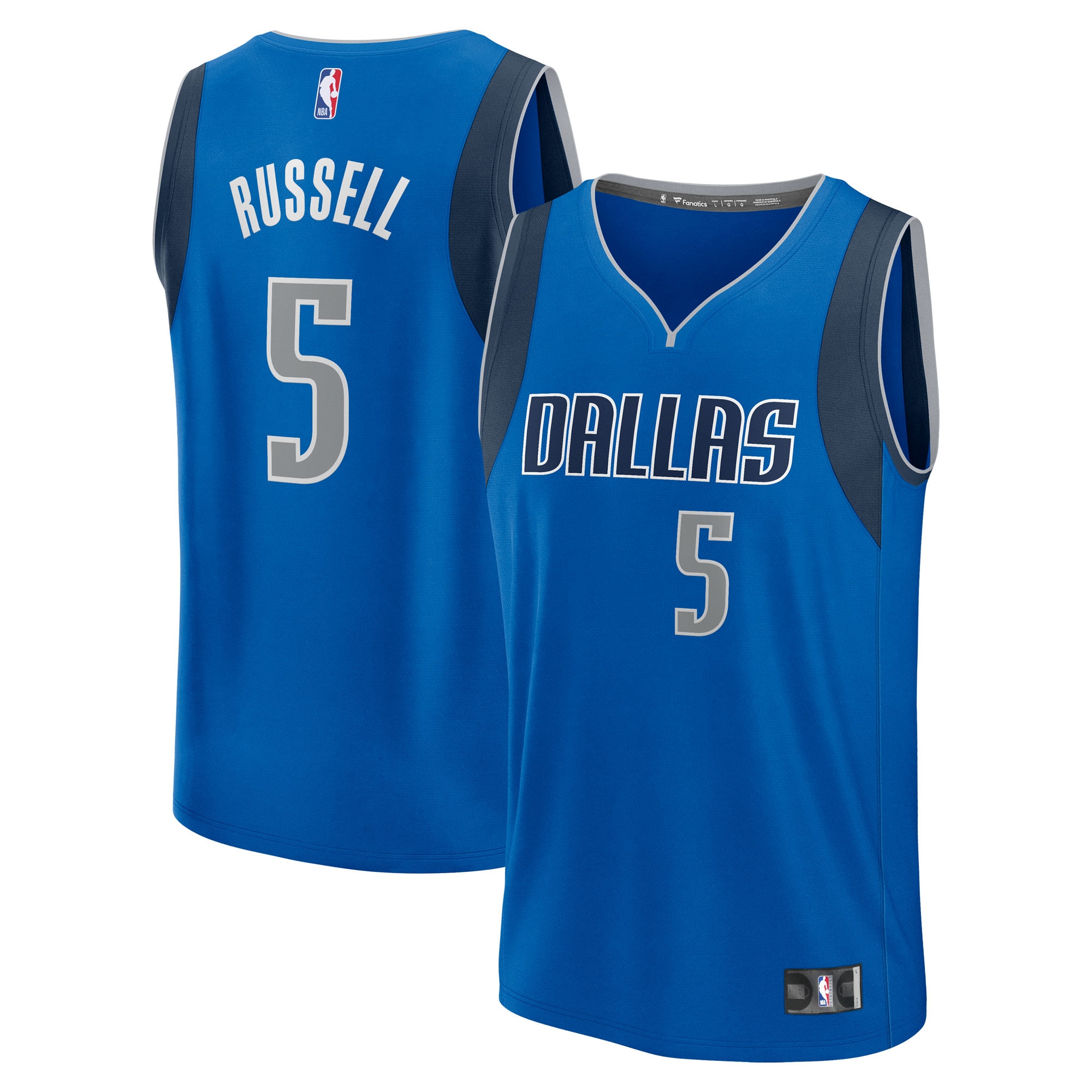 D'Angelo Russell Dallas Mavericks Fanatics Fast Break Player Jersey - Icon Edition - Blue