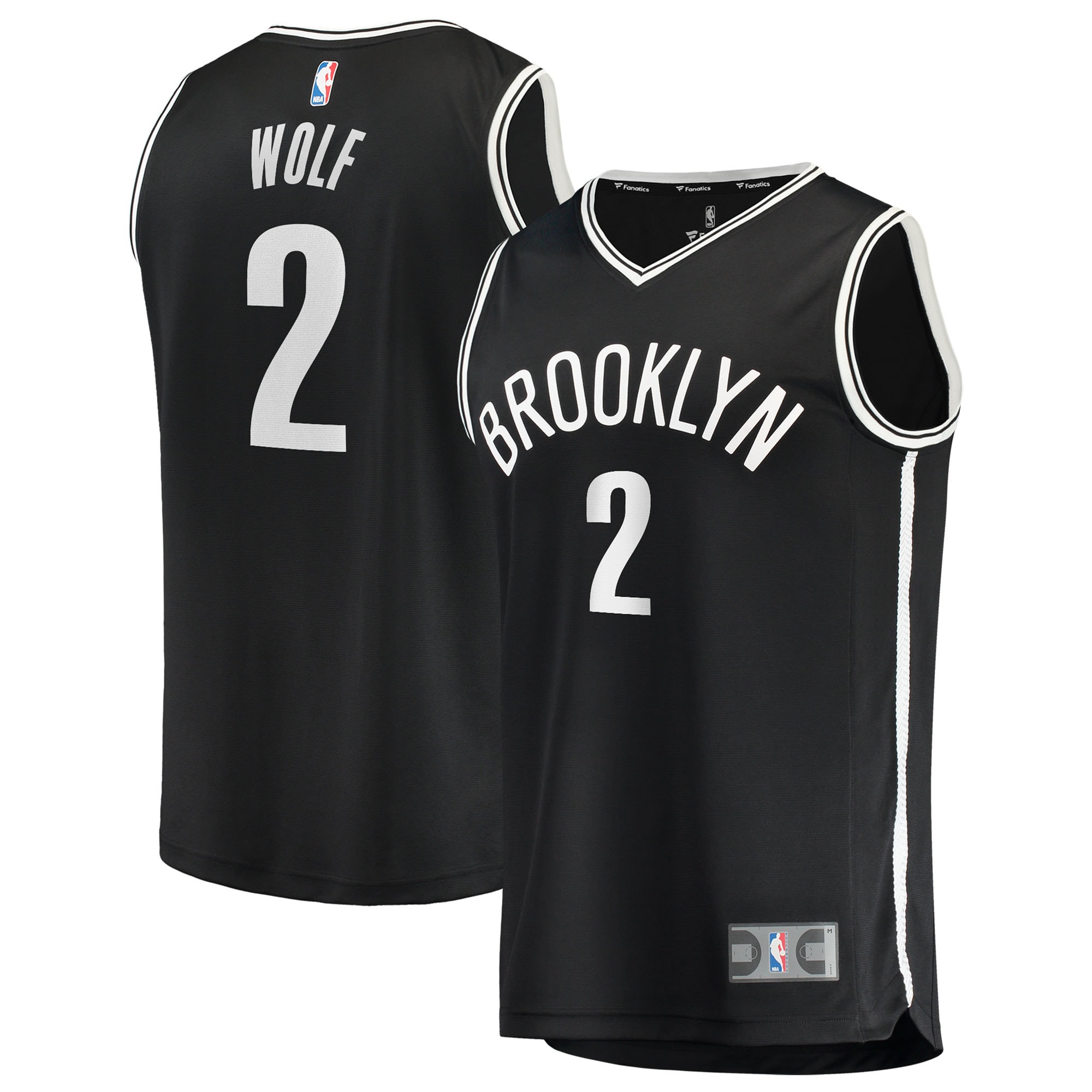 Daniel Wolf Brooklyn Nets Fanatics Fast Break Jersey - Black - Icon Edition