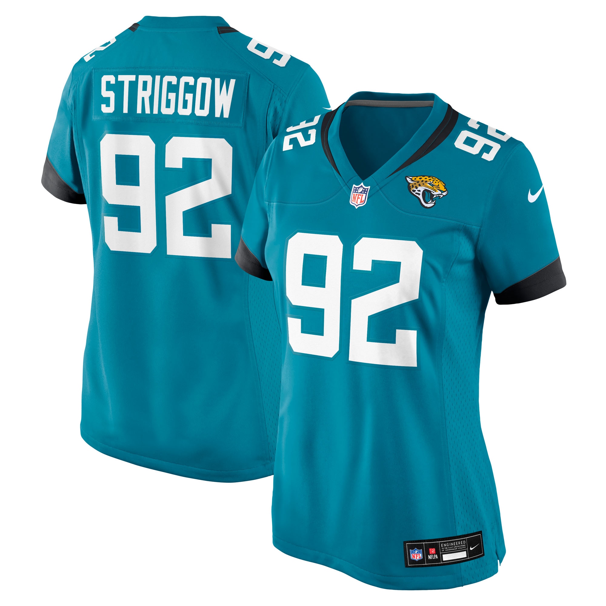 Danny Striggow Jacksonville Jaguars Women's Team Game Jersey - Teal