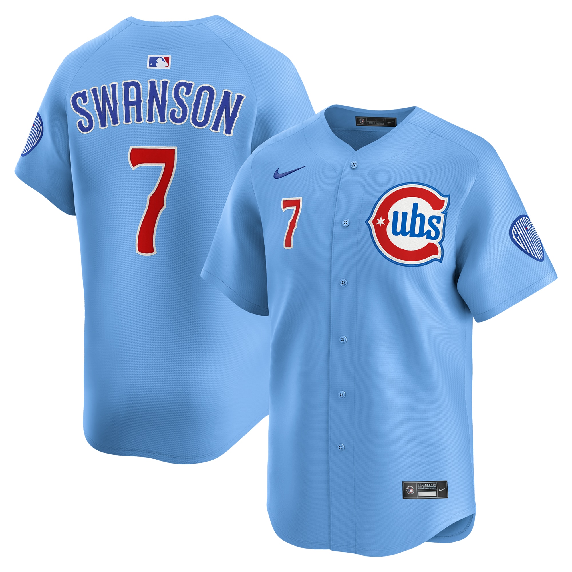 Dansby Swanson Chicago Cubs 2nd Alternate Limited Player Jersey - Baby Blue