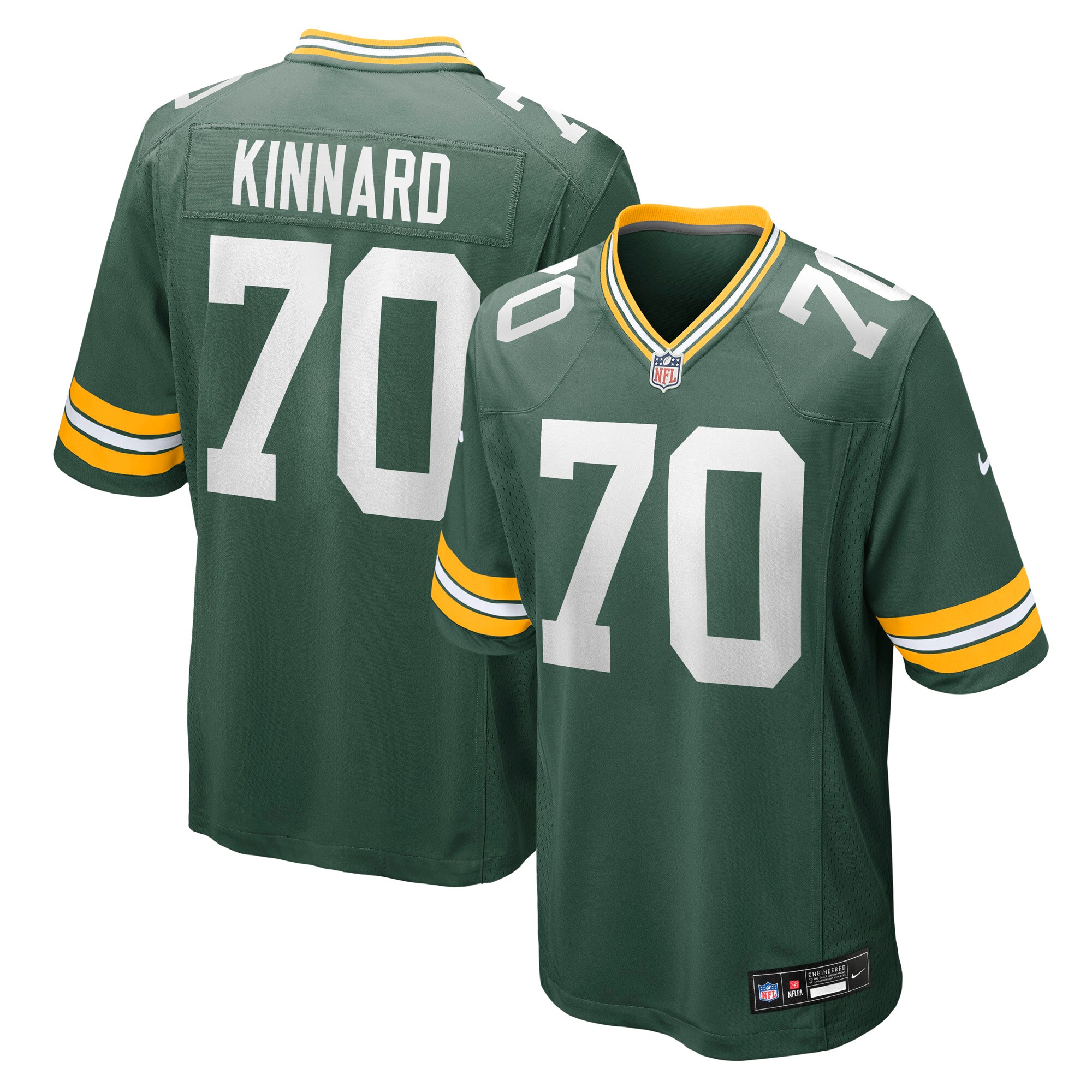 Darian Kinnard Green Bay Packers Team Game Jersey - Green
