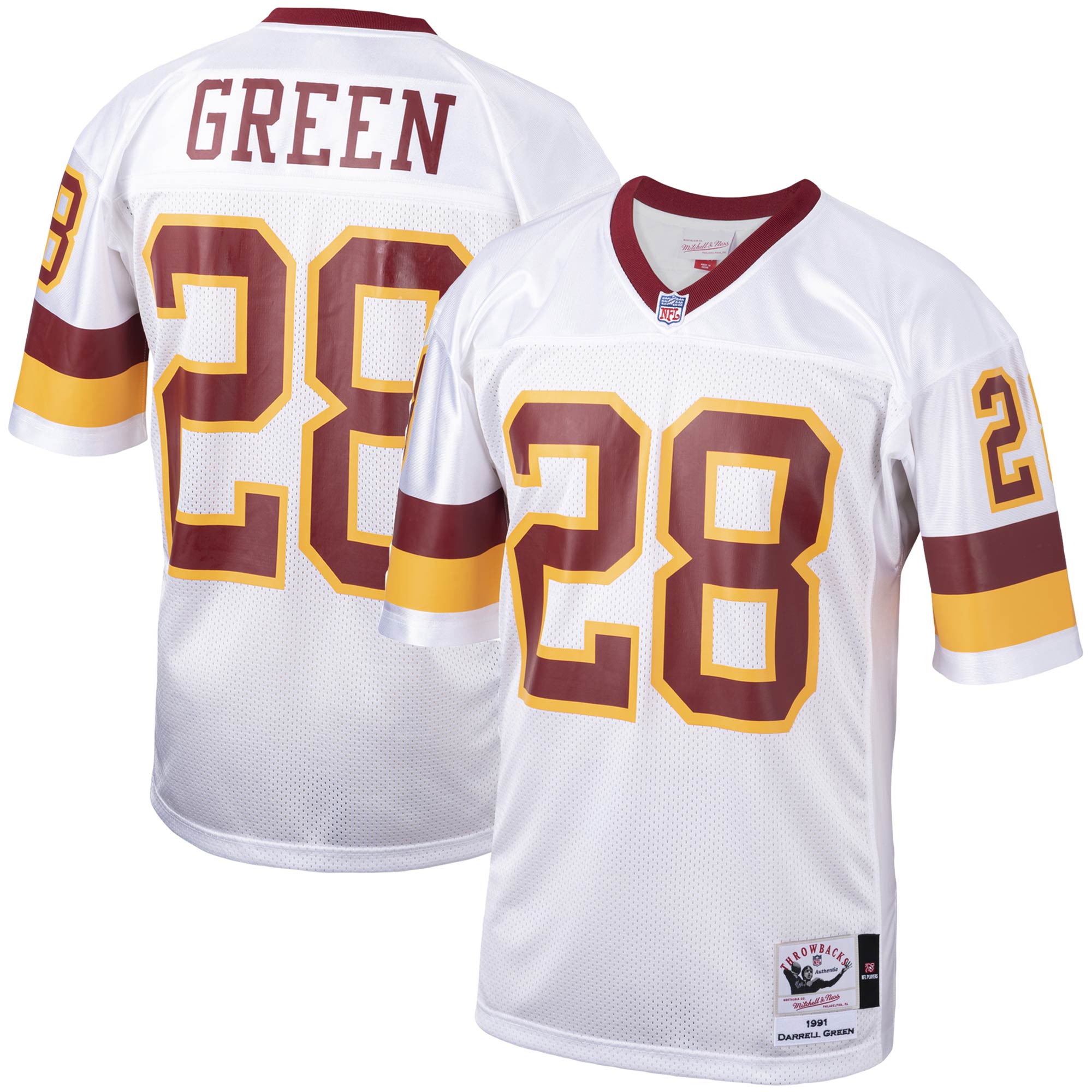 Darrell Green Washington Football Team 1991 Throwback Retired Player Jersey - White