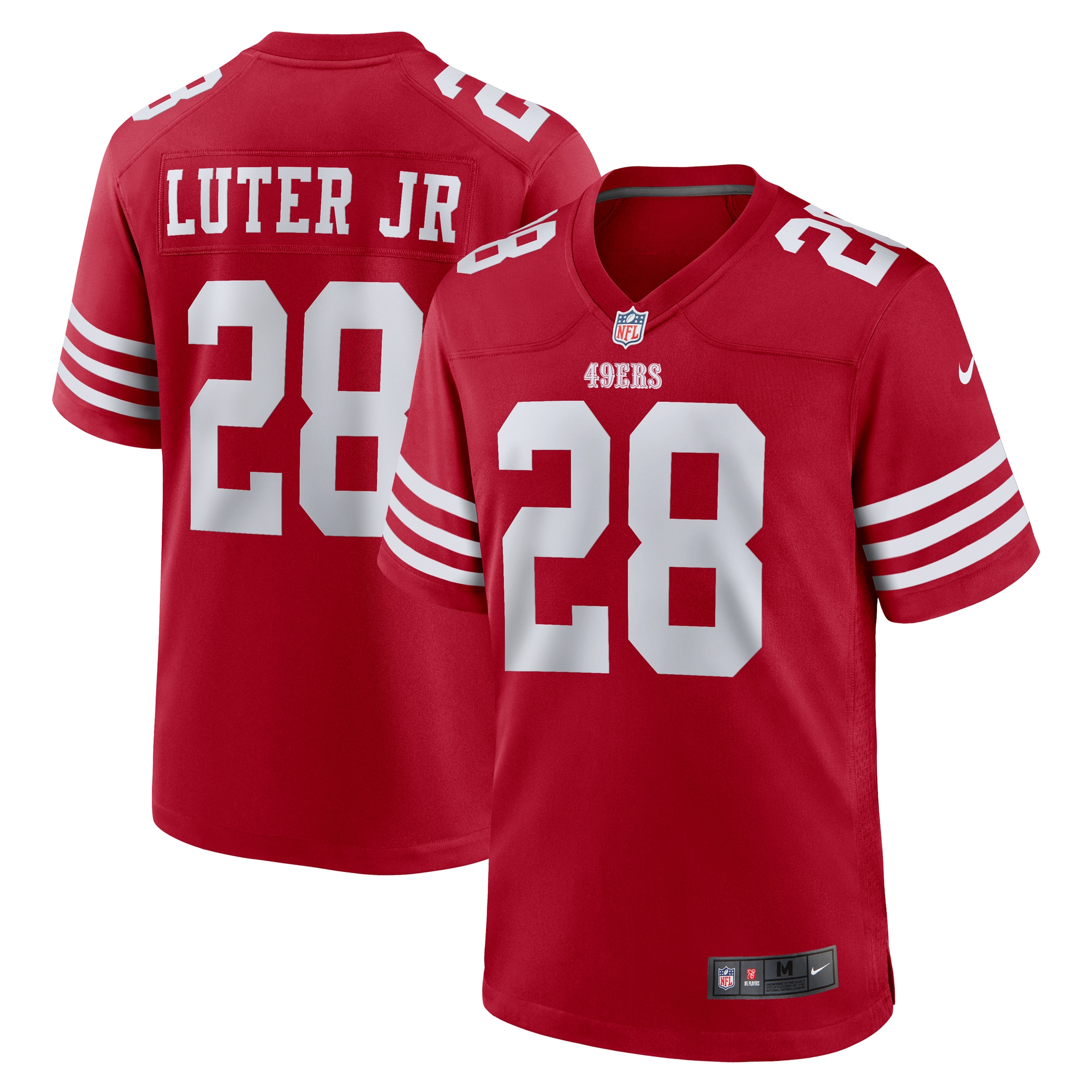 Darrell Luter Jr. San Francisco 49ers Game Jersey - Scarlet