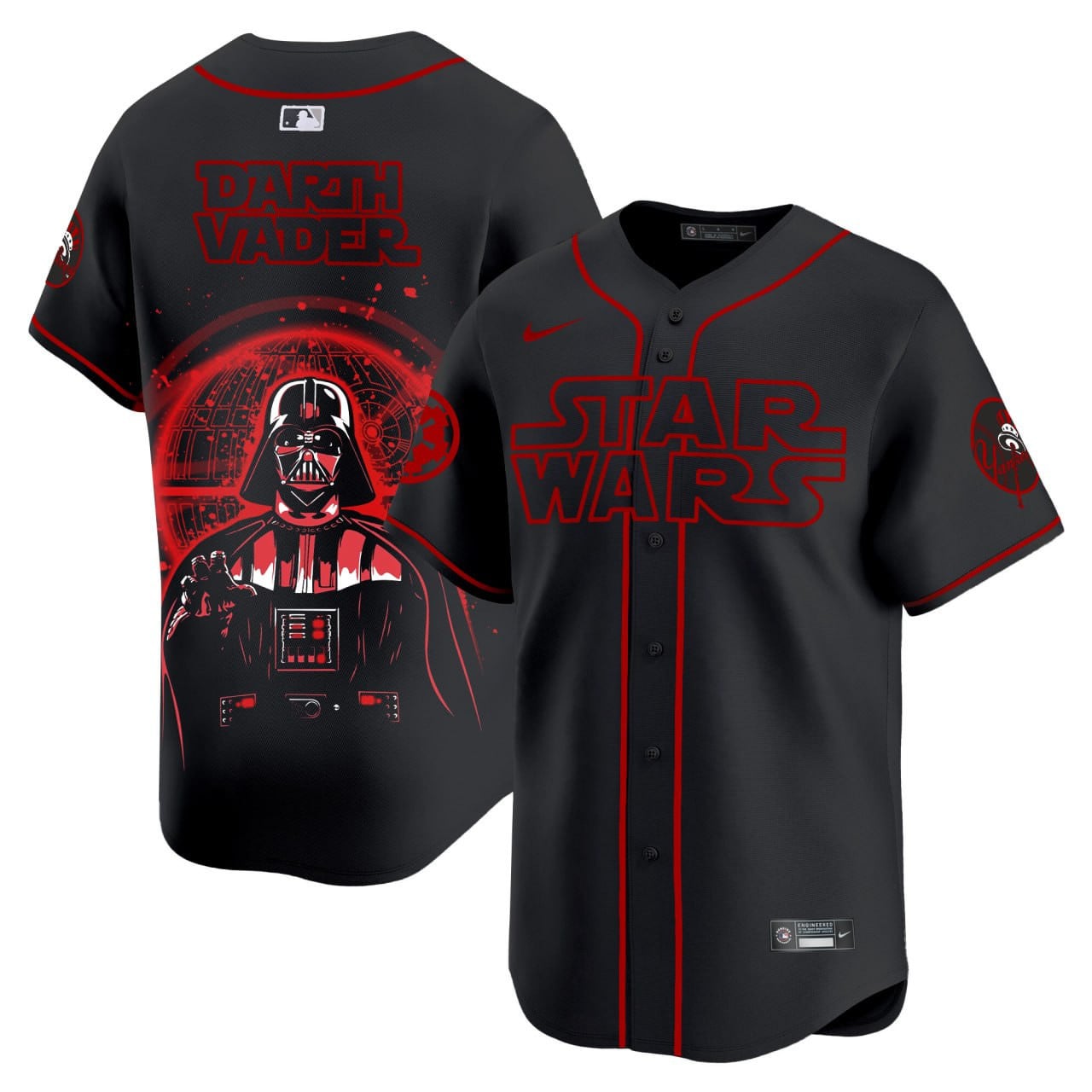 Darth Vader Baseball Jersey - Nike Star Wars Darth Vader Black
