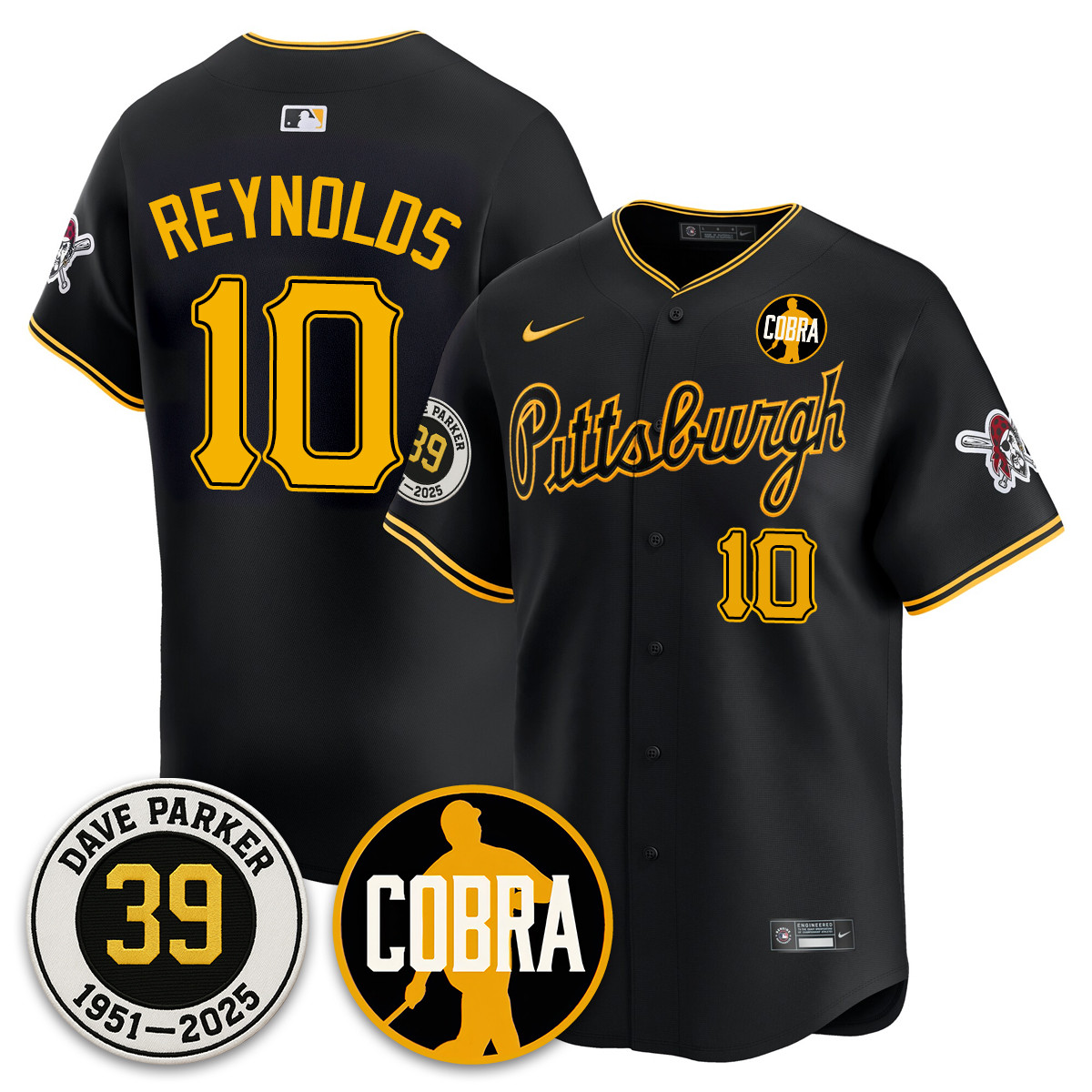 Alternative view of Dave Parker Pirates Jersey - Nike Pittsburgh Pirates Dave Parker