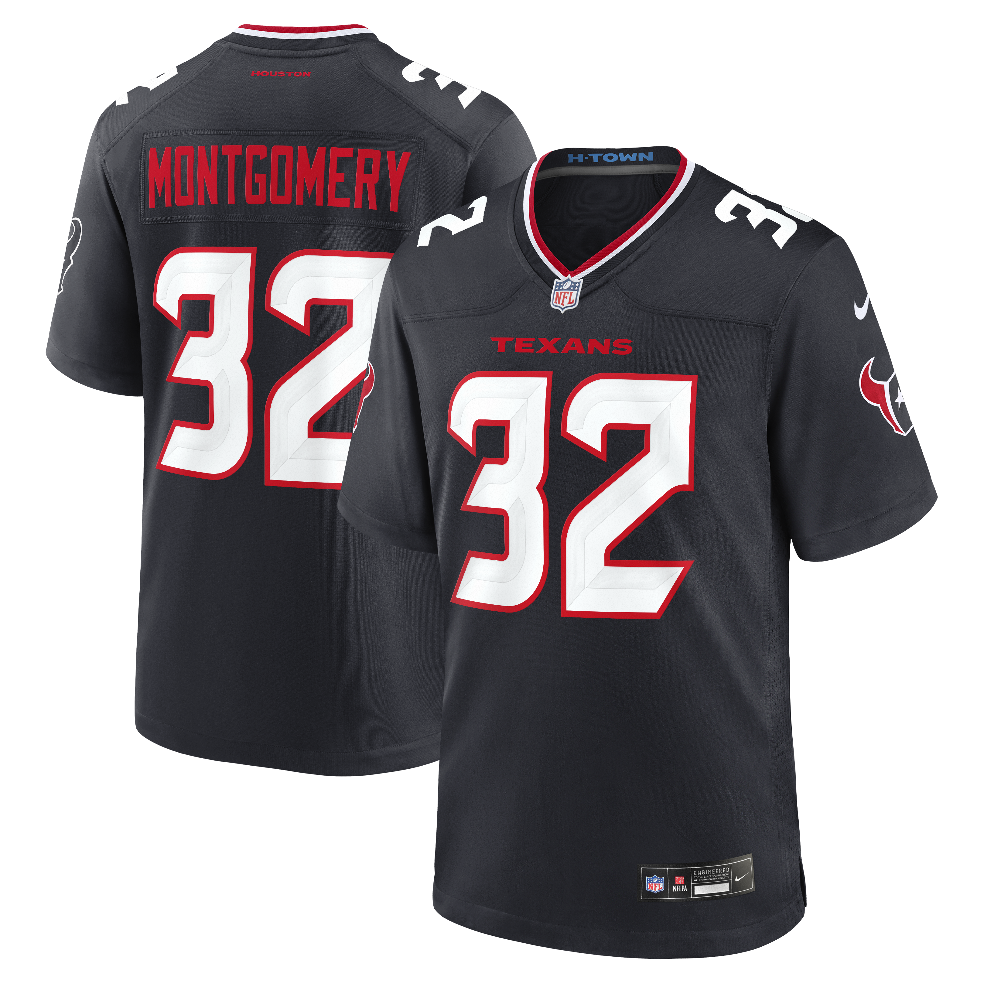 David Montgomery Houston Texans Game Jersey - Navy