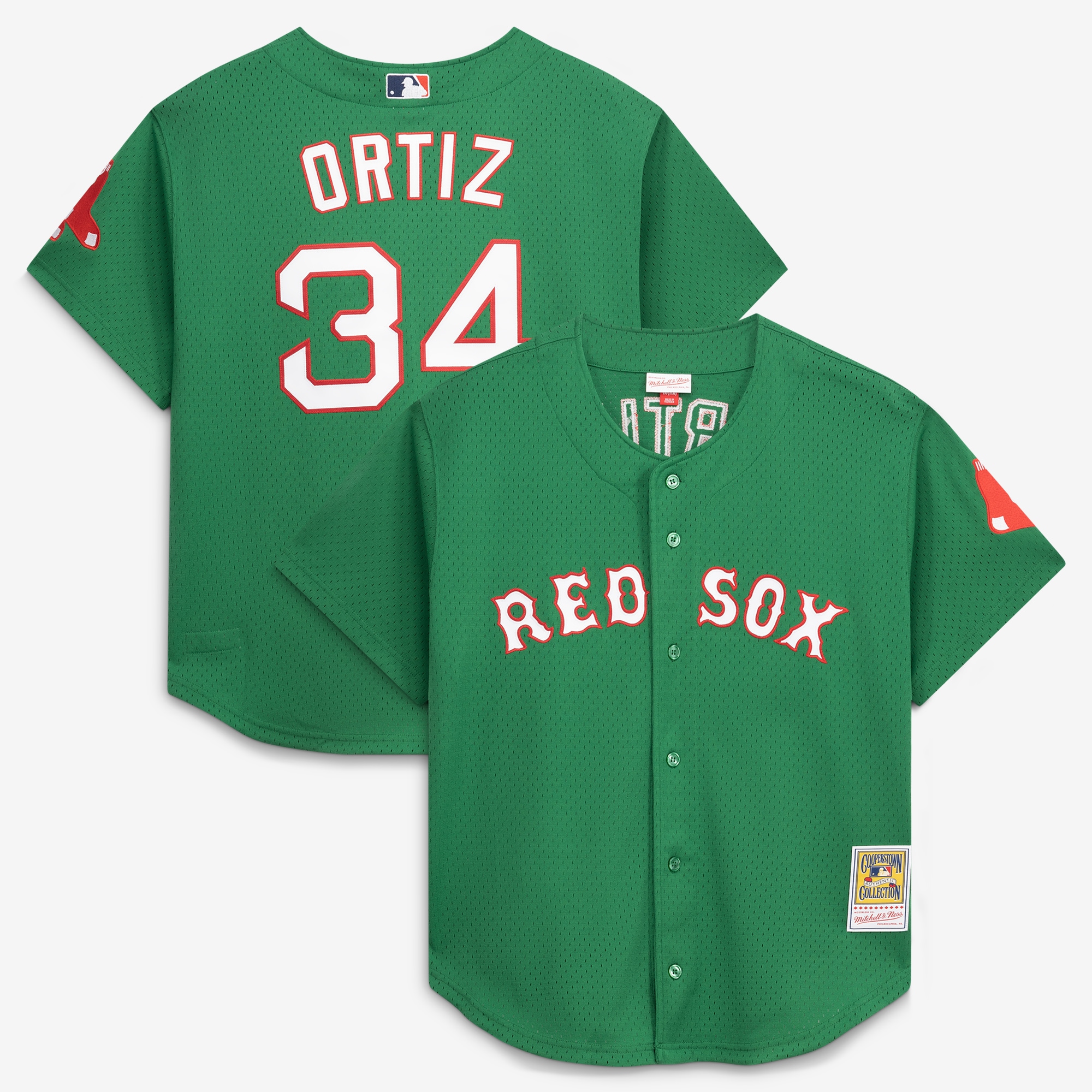 David Ortiz Boston Red Sox Cooperstown Collection Mesh Batting Practice Jersey