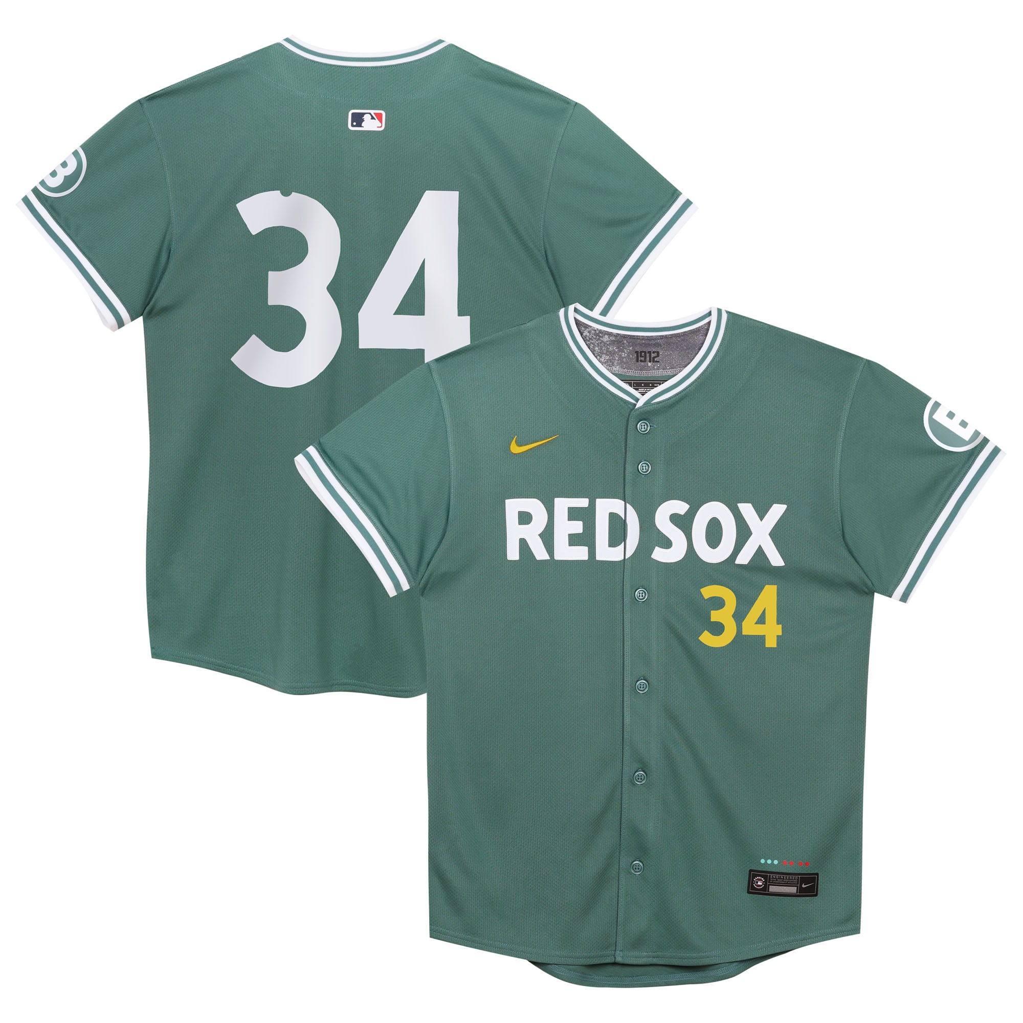 David Ortiz Boston Red Sox Preschool 2025 City Connect Limited Retired Player Jersey - Green