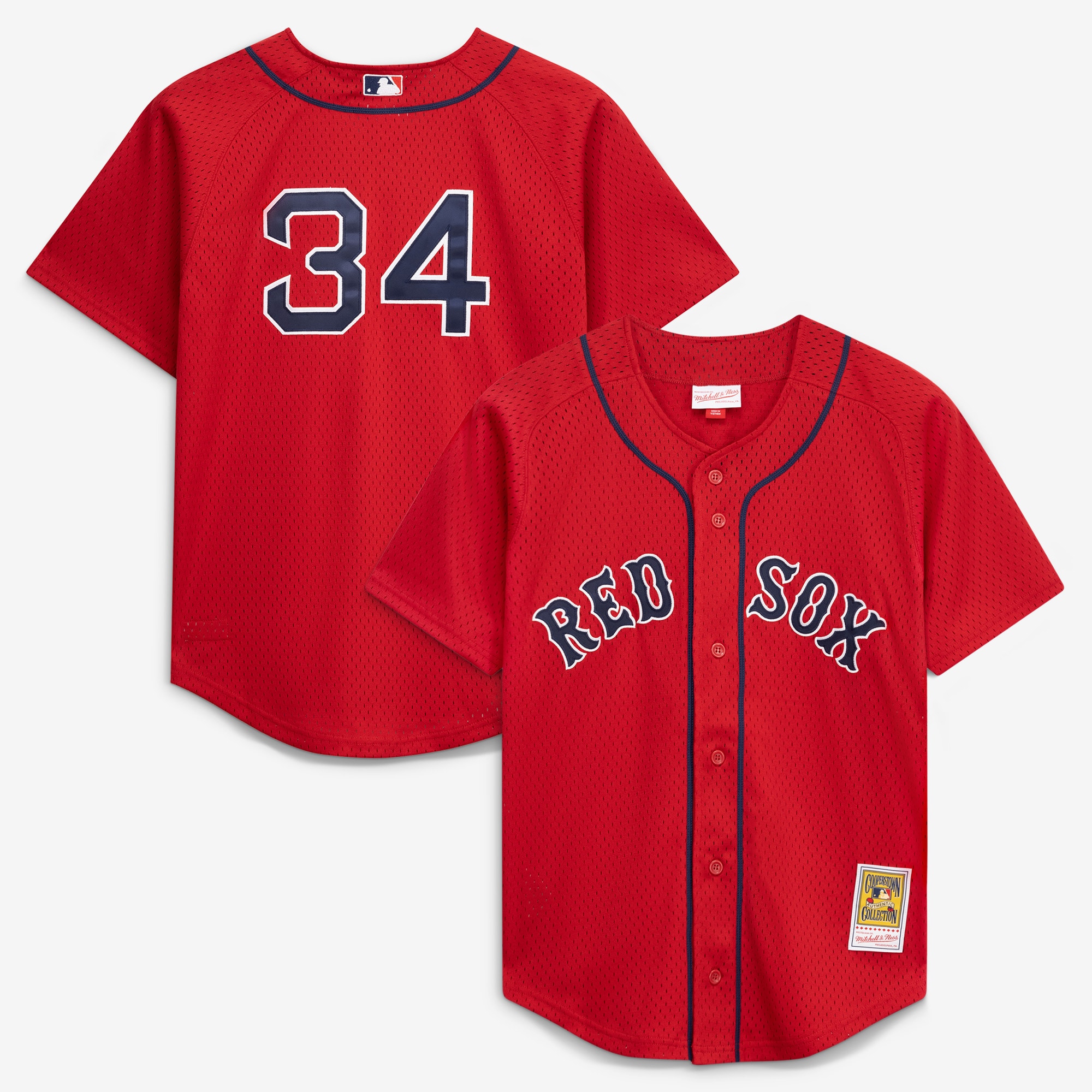 David Ortiz Boston Red Sox Toddler Cooperstown Collection Mesh Batting Practice Jersey - Red