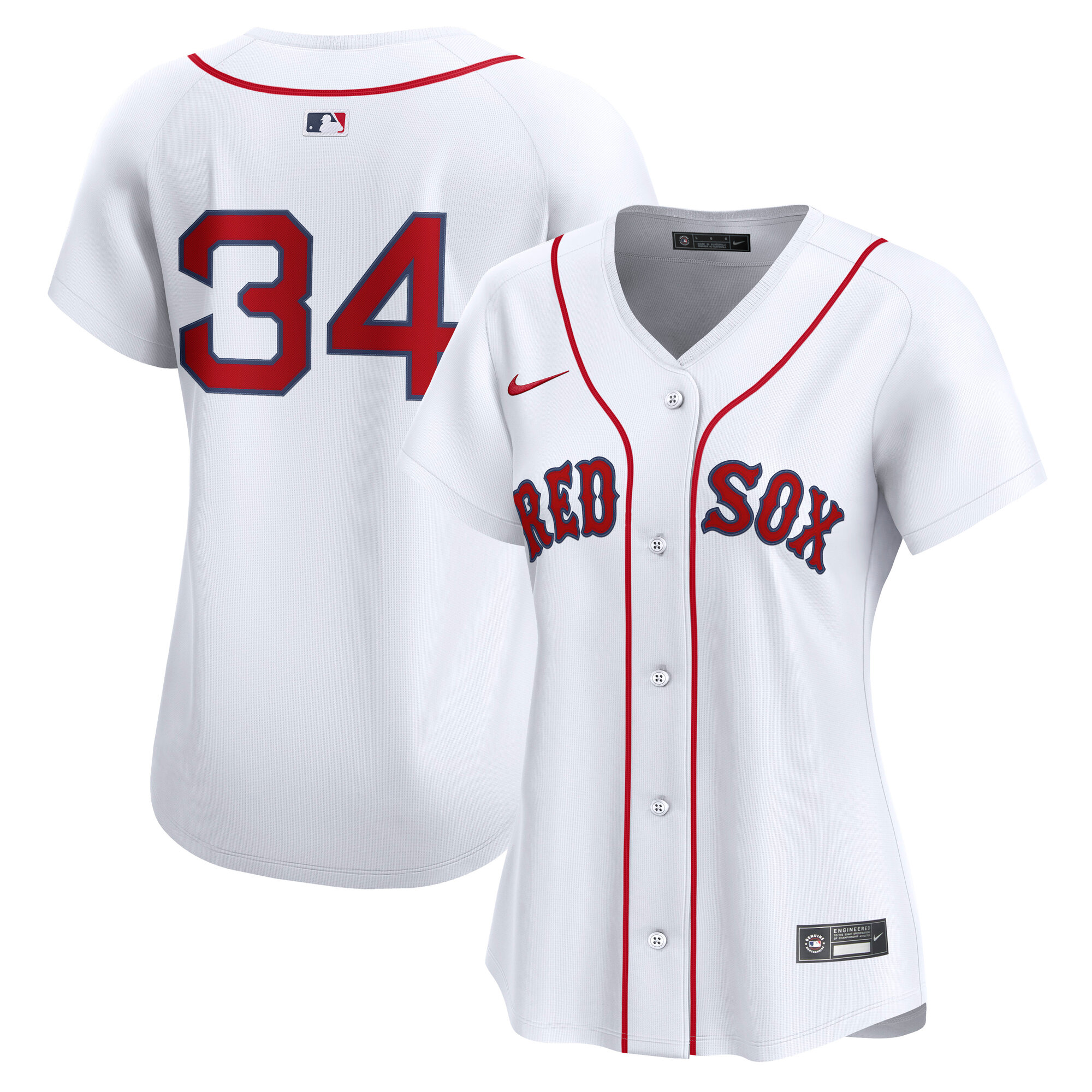 David Ortiz Boston Red Sox Women's Home Limited Player Jersey - White