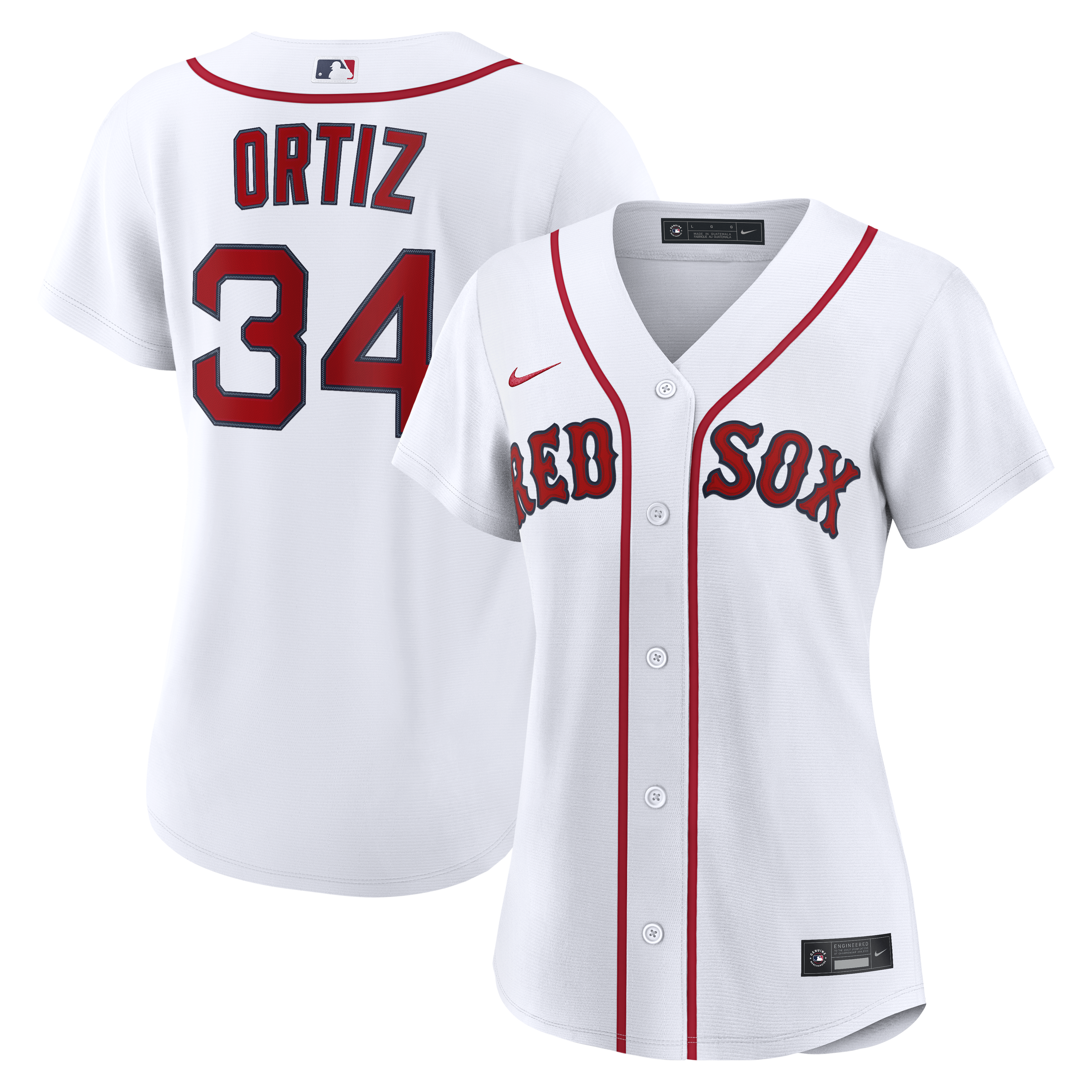 David Ortiz Boston Red Sox Women's Home Player Jersey - White