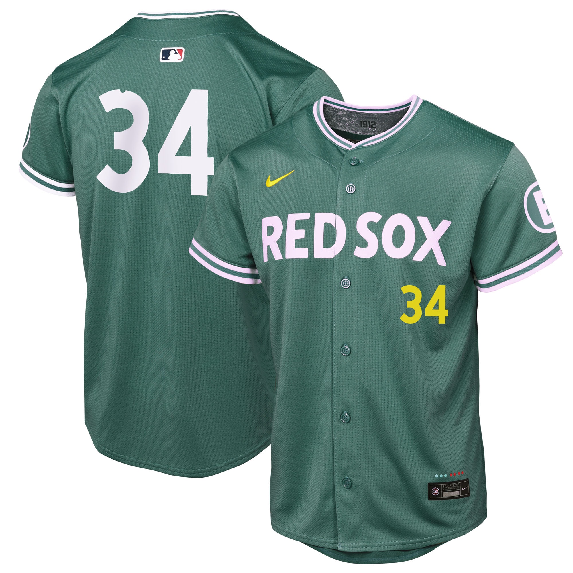 David Ortiz Boston Red Sox Youth 2025 City Connect Limited Retired Player Jersey - Green