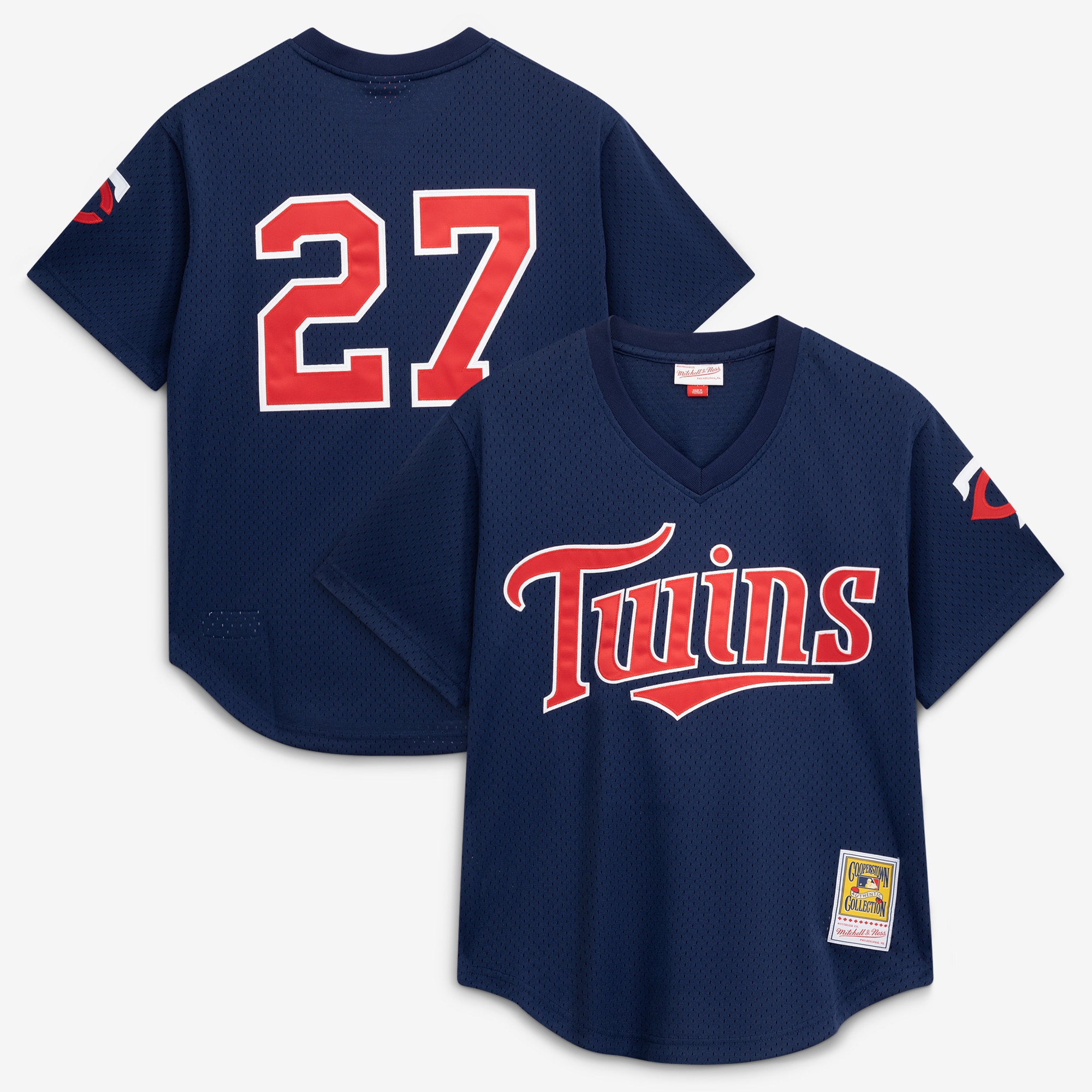 David Ortiz Minnesota Twins 2002 Cooperstown Collection Mesh Batting Practice Jersey - Navy