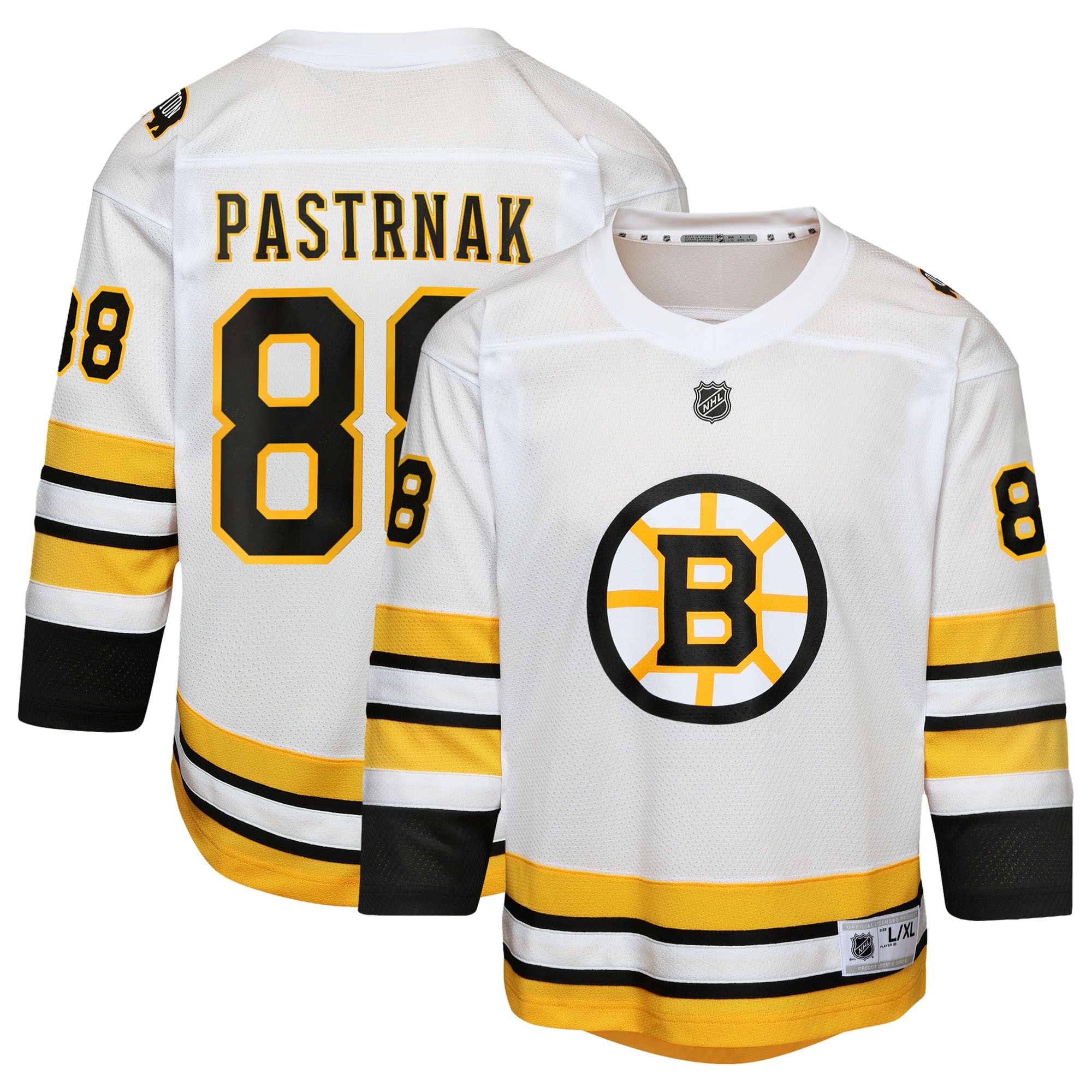 David Pastrnak Boston Bruins Youth Home Player Jersey - White