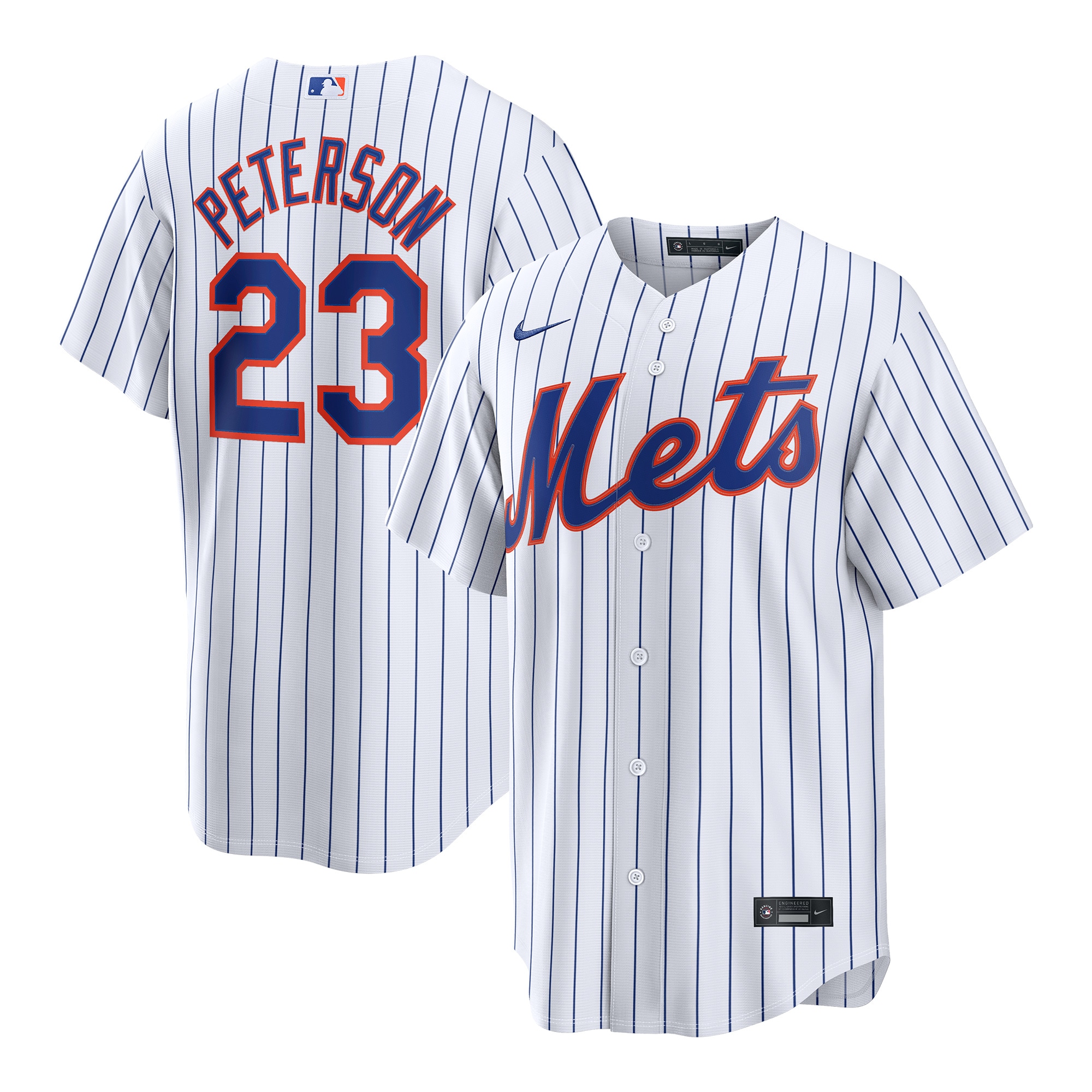David Peterson New York Mets Home Jersey - White