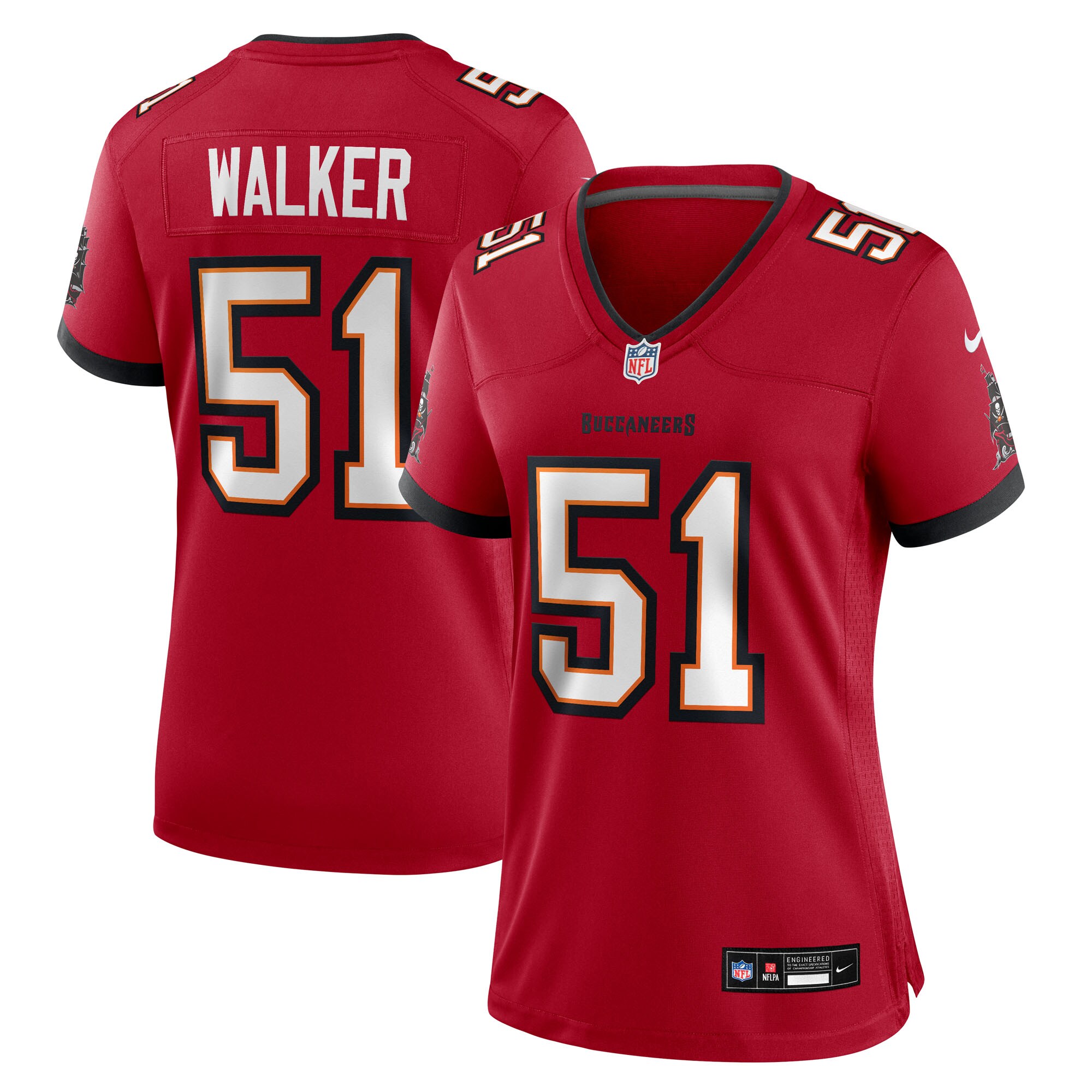 David Walker Tampa Bay Buccaneers Women's Team Game Jersey - Red