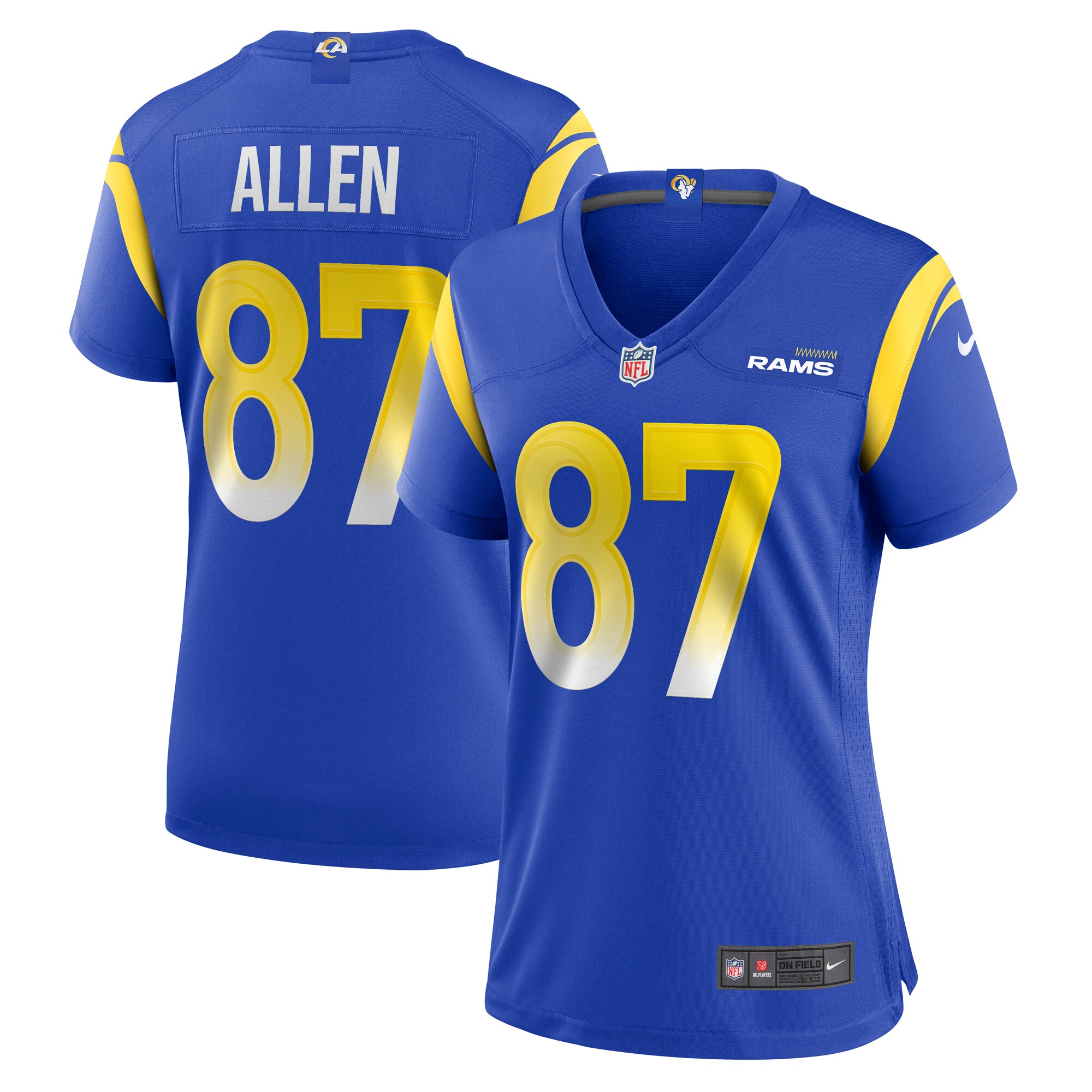 Davis Allen Los Angeles Rams Women's Home Game Jersey - Royal