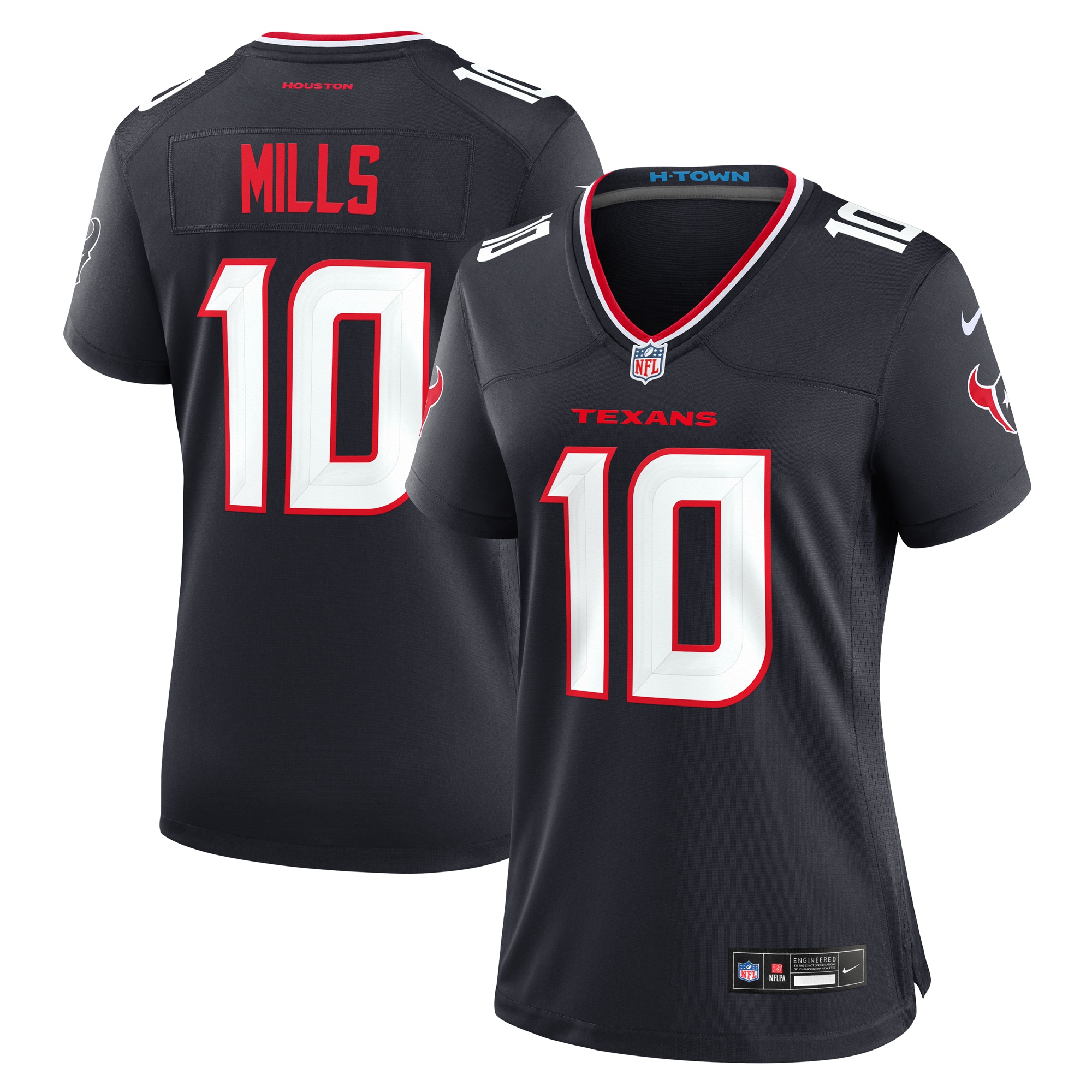 Davis Mills Houston Texans Women's Team Game Jersey - Navy