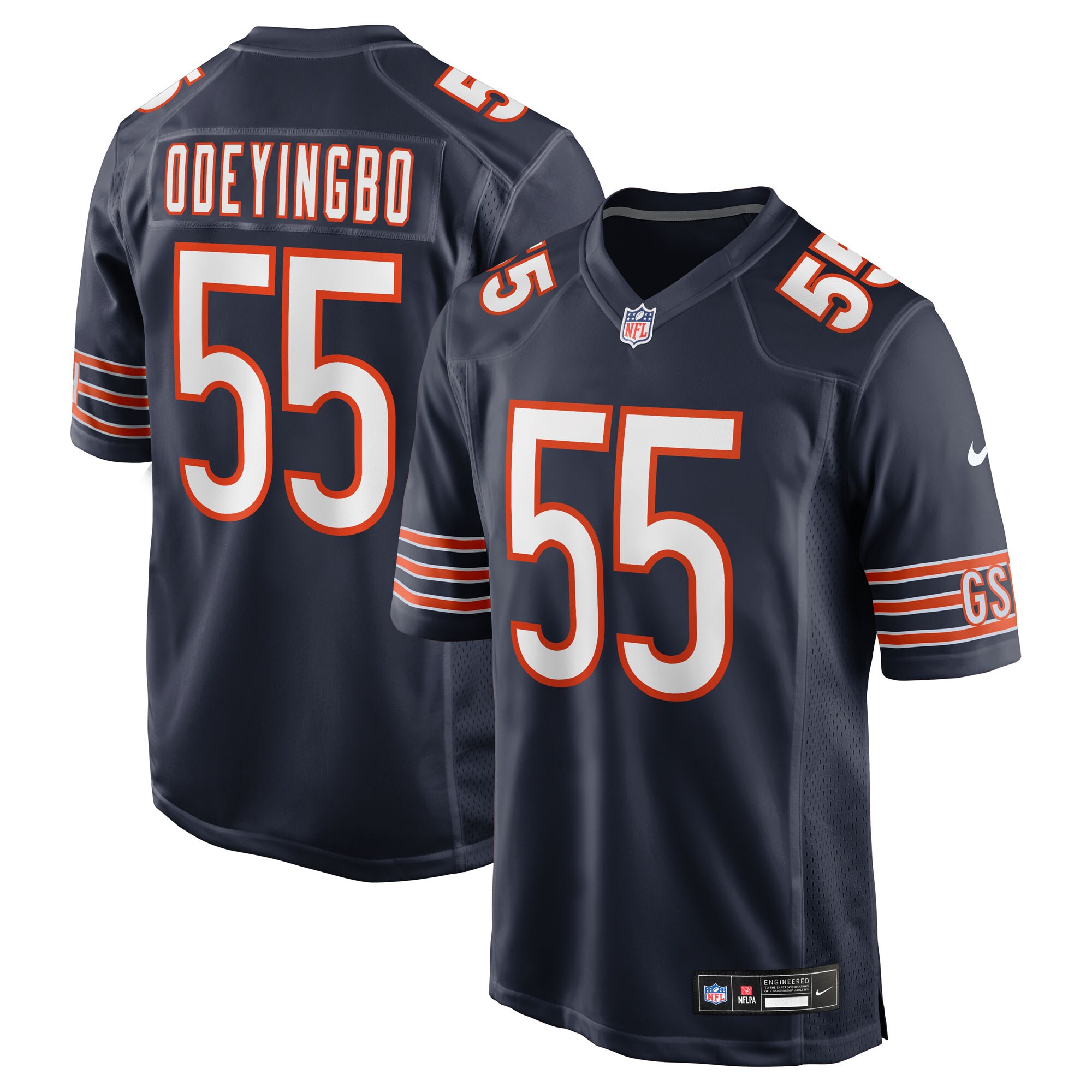 Dayo Odeyingbo Chicago Bears Team Game Jersey - Navy