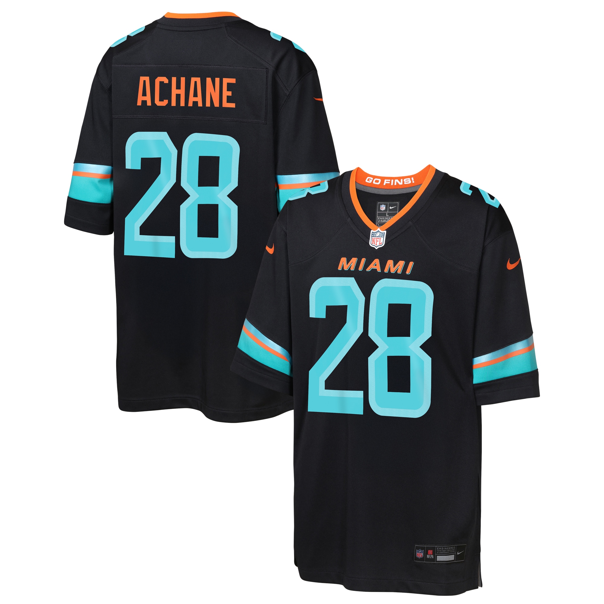 De’Von Achane Miami Dolphins Youth 2025 Rivalries Collection Game Jersey - Pitch Blue