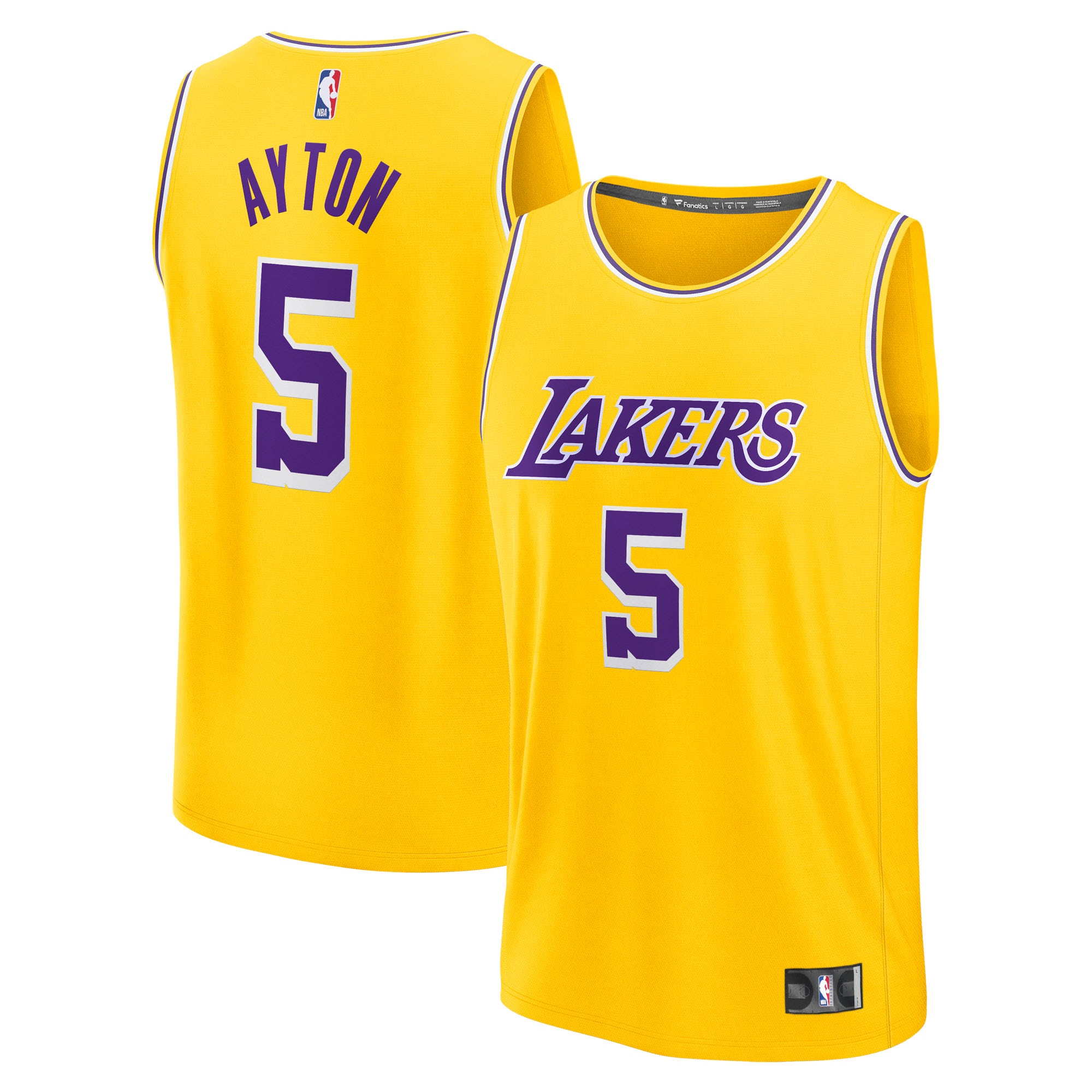 Deandre Ayton Los Angeles Lakers Fanatics Youth Fast Break Player Jersey - Icon Edition - Gold