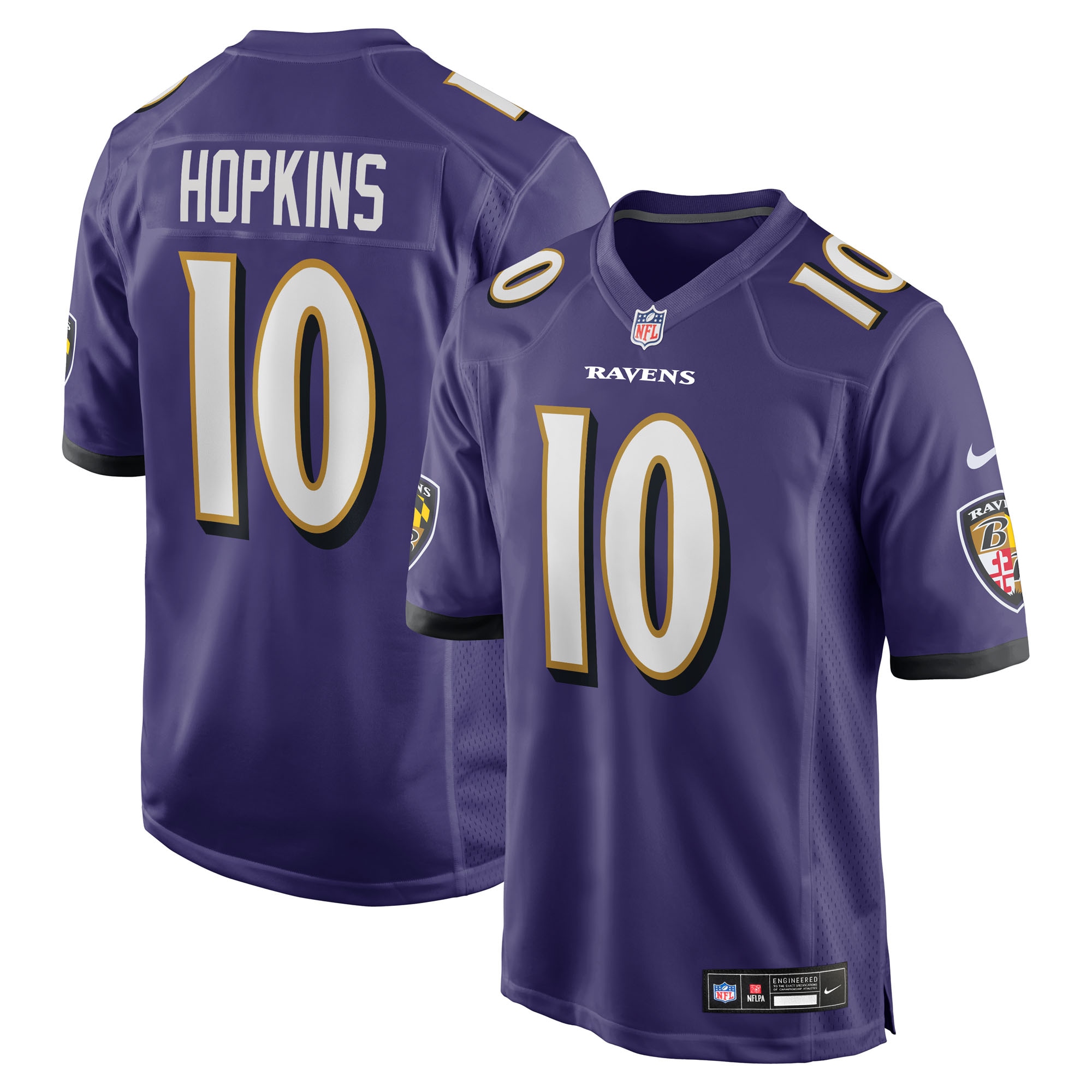 DeAndre Hopkins Baltimore Ravens Team Game Jersey - Purple