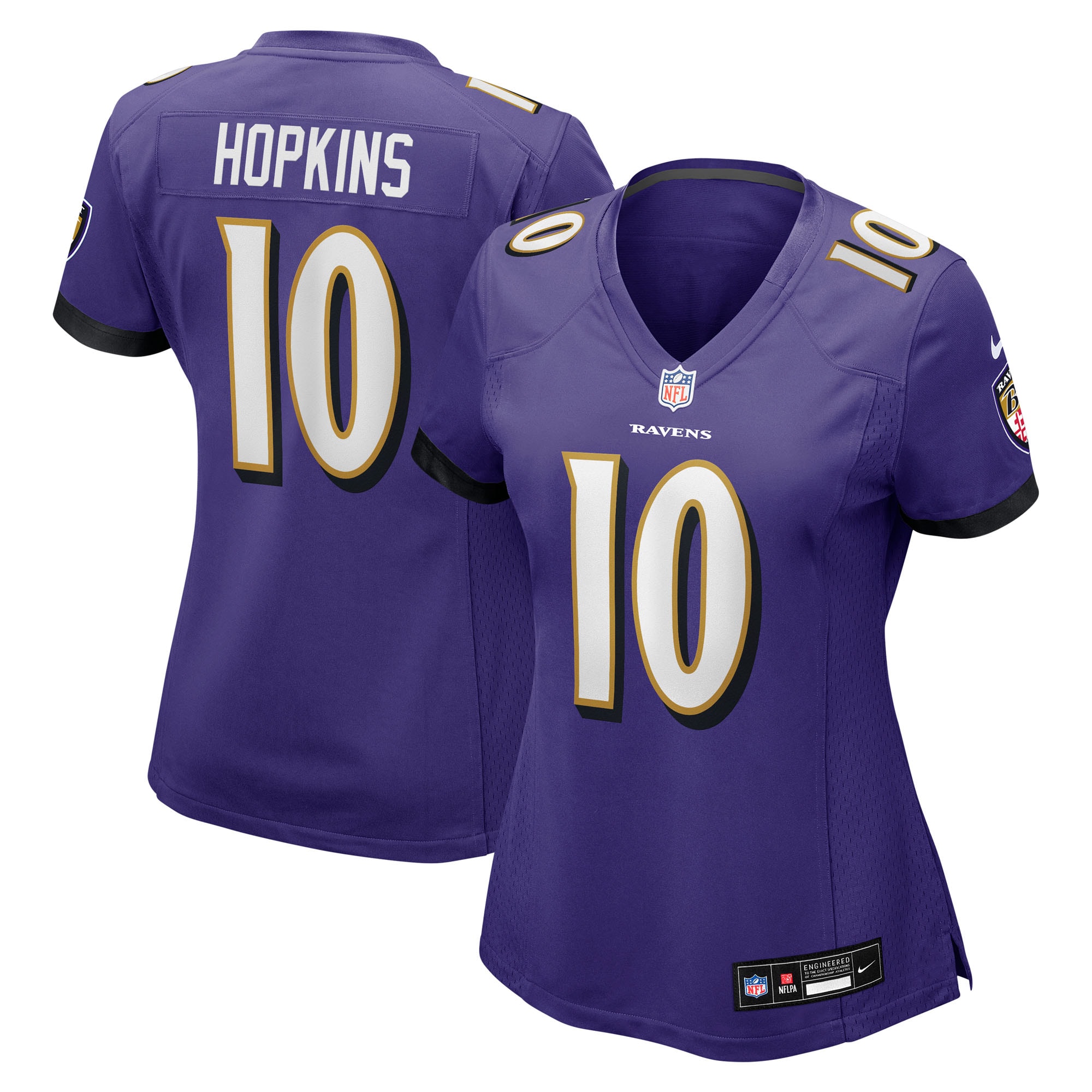 DeAndre Hopkins Baltimore Ravens Women's Team Game Jersey - Purple