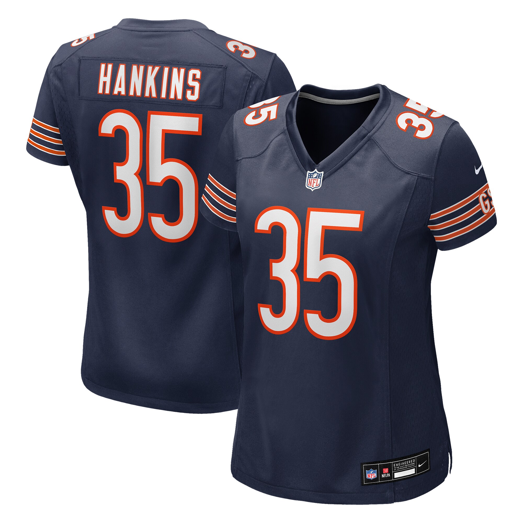 Deion Hankins Chicago Bears Women's Team Game Jersey - Navy