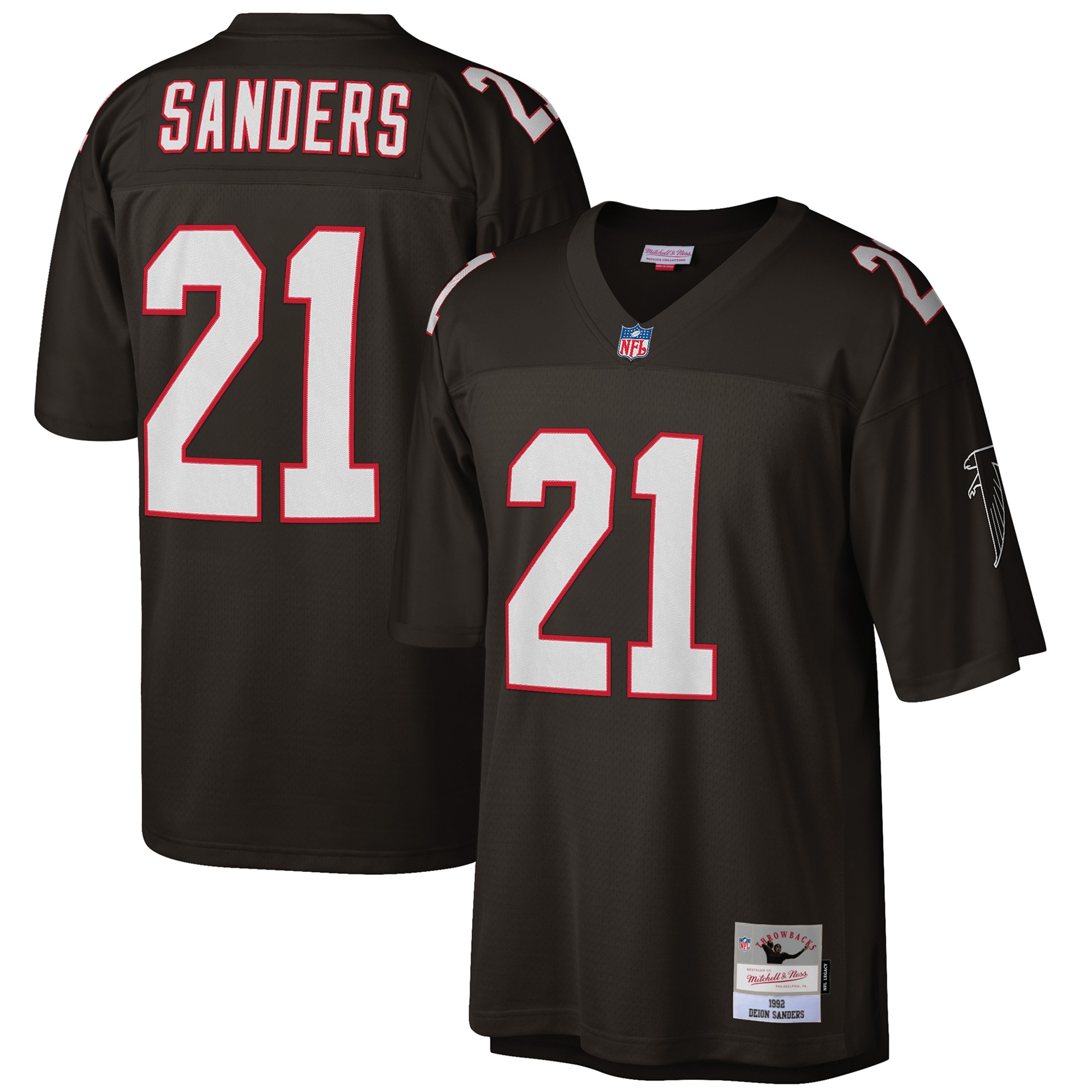 Deion Sanders Atlanta Falcons Big & Tall 1992 Retired Player Jersey
