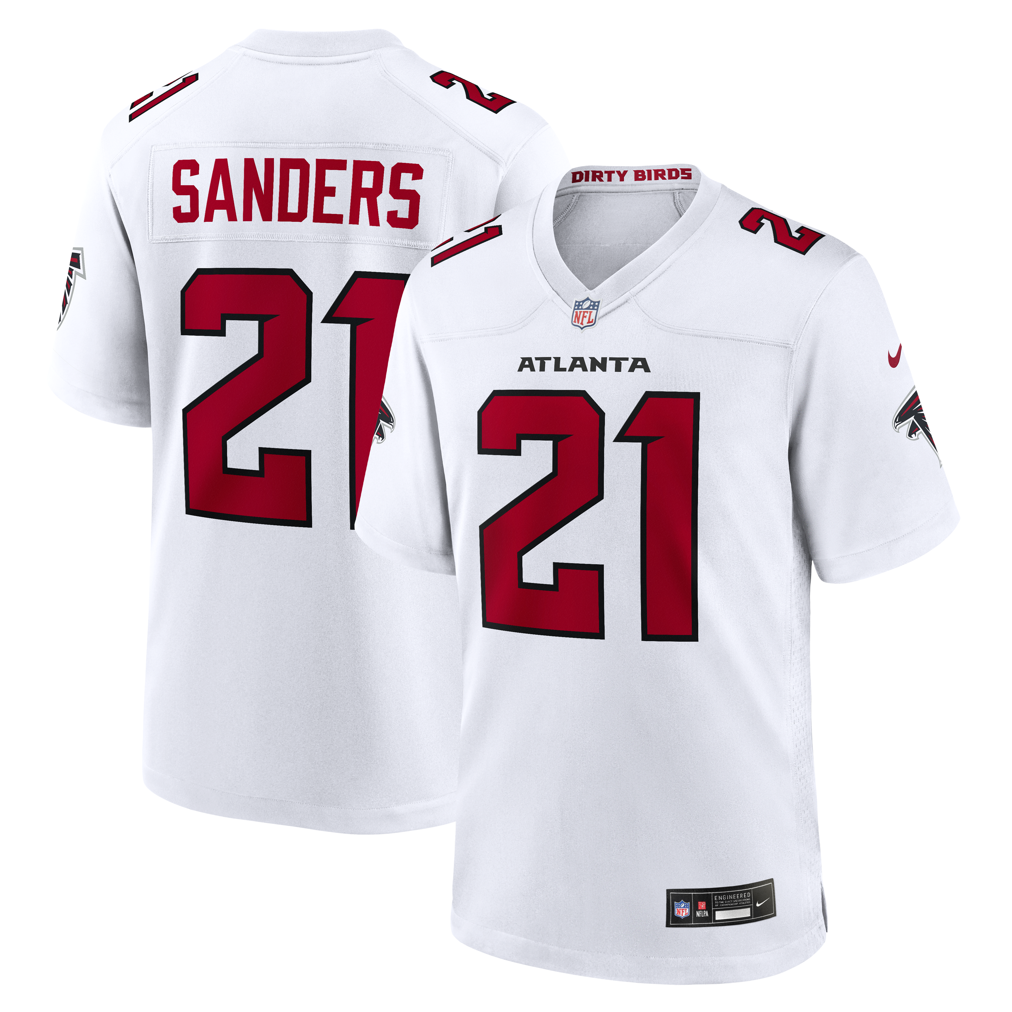 Deion Sanders Atlanta Falcons Retired Player Game Jersey